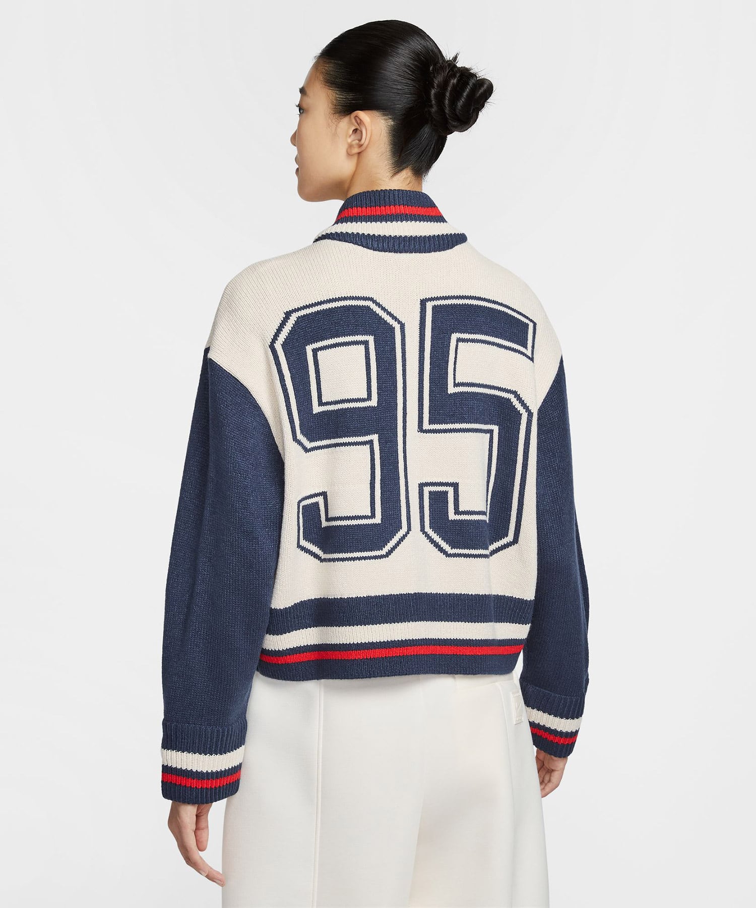 NIKE AS W NSW CARDIGAN STREET LT OREWOOD BRN/MIDNIGHT NAVY/SAILの画像