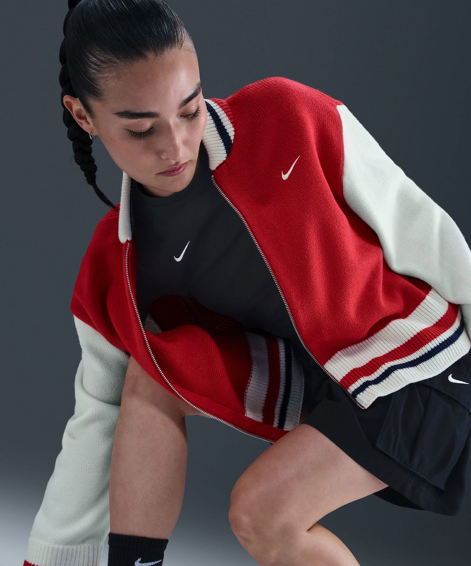 NIKE AS W NSW CARDIGAN STREET UNIVERSITY RED/SAIL/MIDNIGHT NAVY/SAILの画像