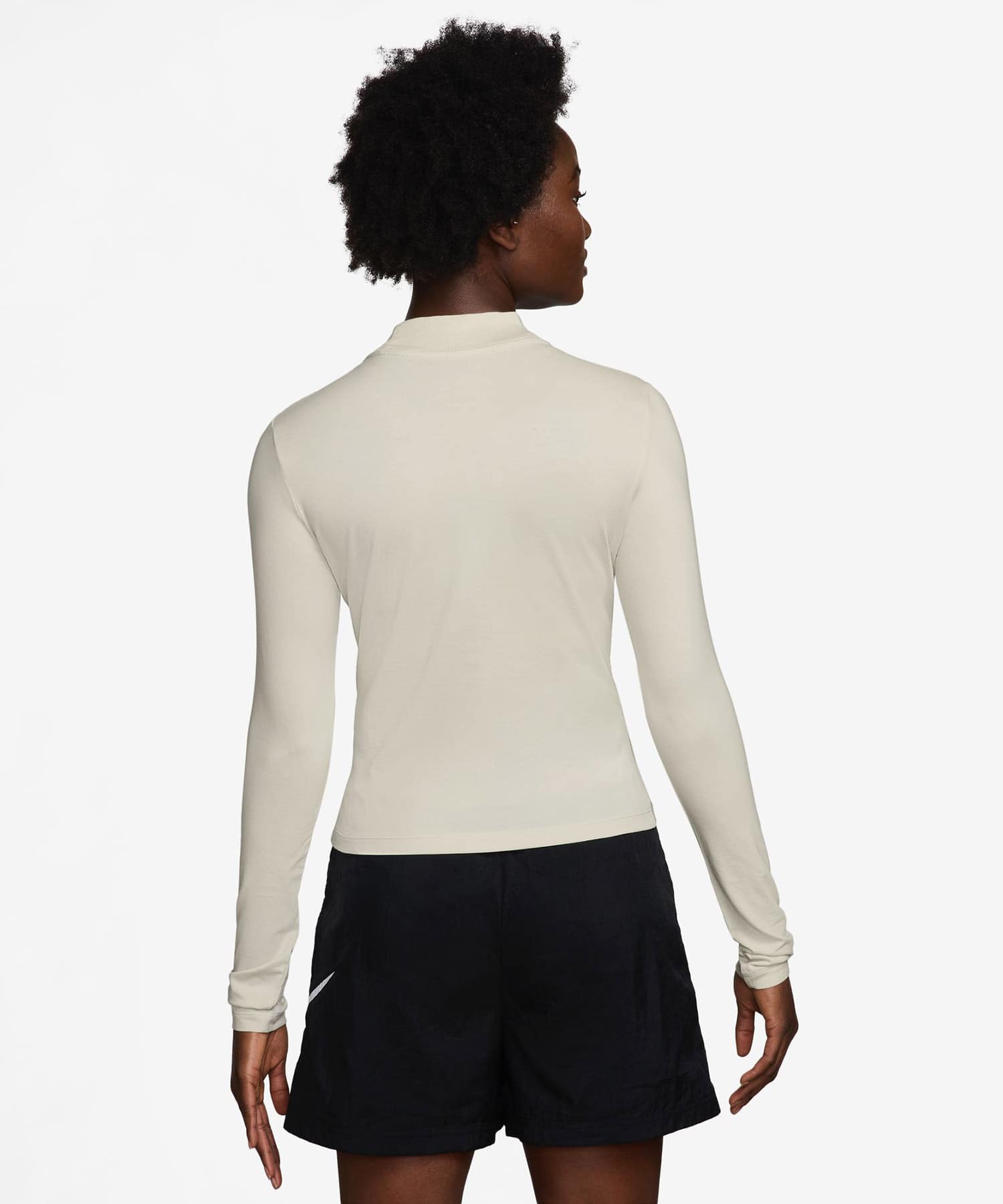 NIKE AS W NSW NK CHLL KNT MOCK TEE LIGHT BONEの画像