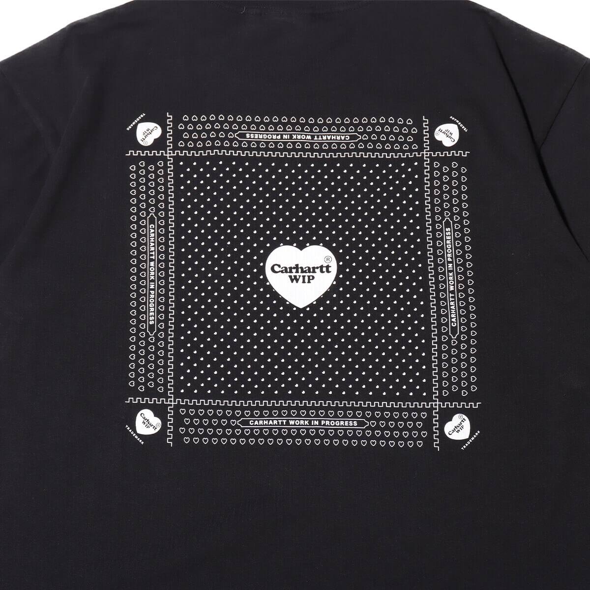 CARHARTT S/S HEART BANDANA T-SHIRT Black / White 24SS-I
