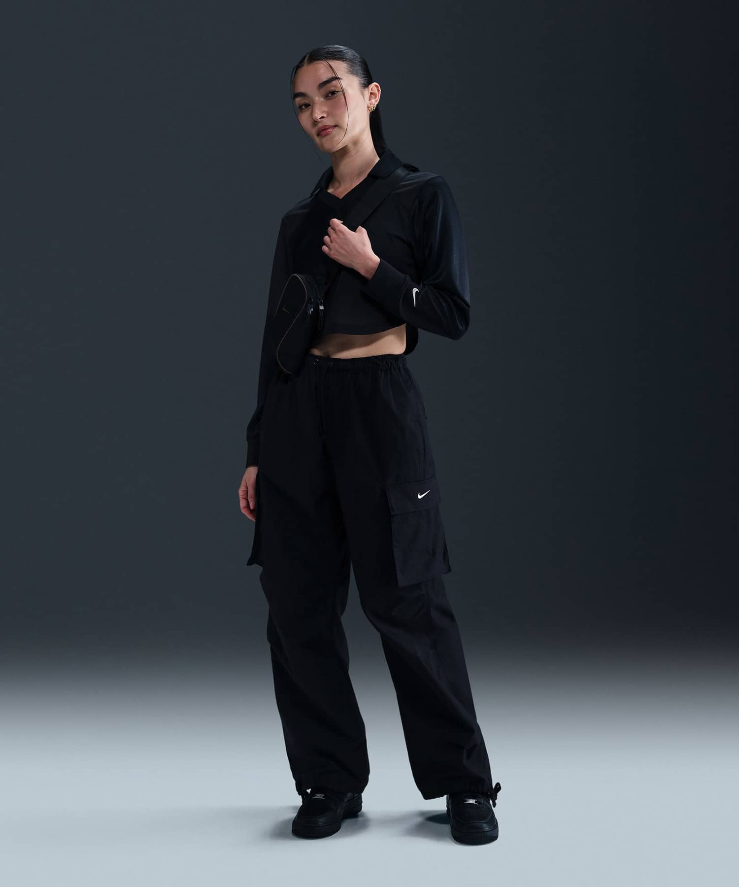 NIKE AS W NSW STREET CARGO PANT BLACK/WHITE（ナイキ