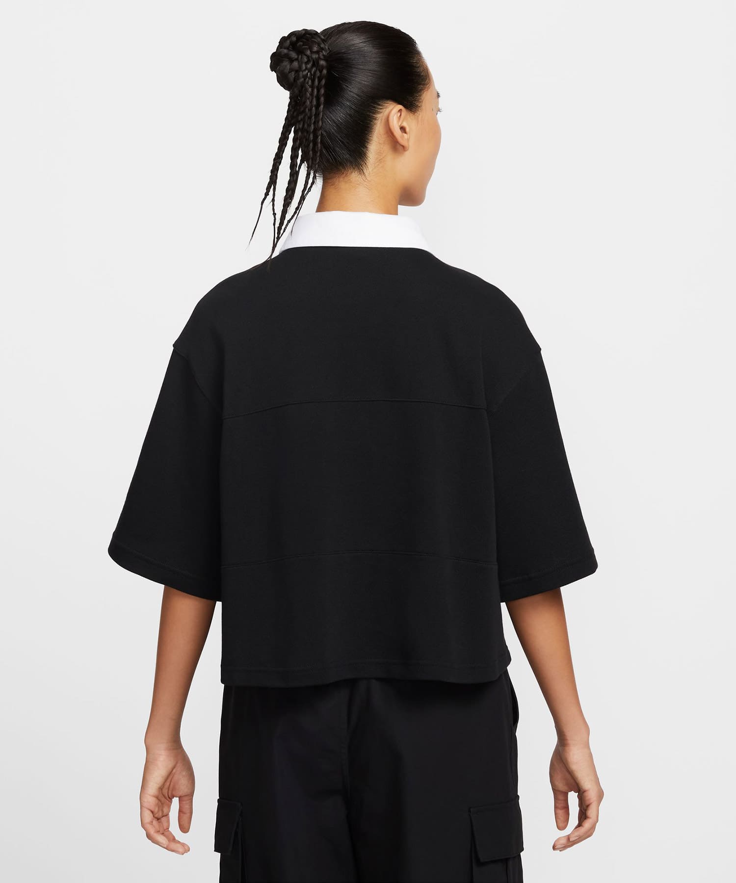 NIKE AS W NSW STREET SS POLO TOP BLACK/BLACK/WHITE/WHITEの画像