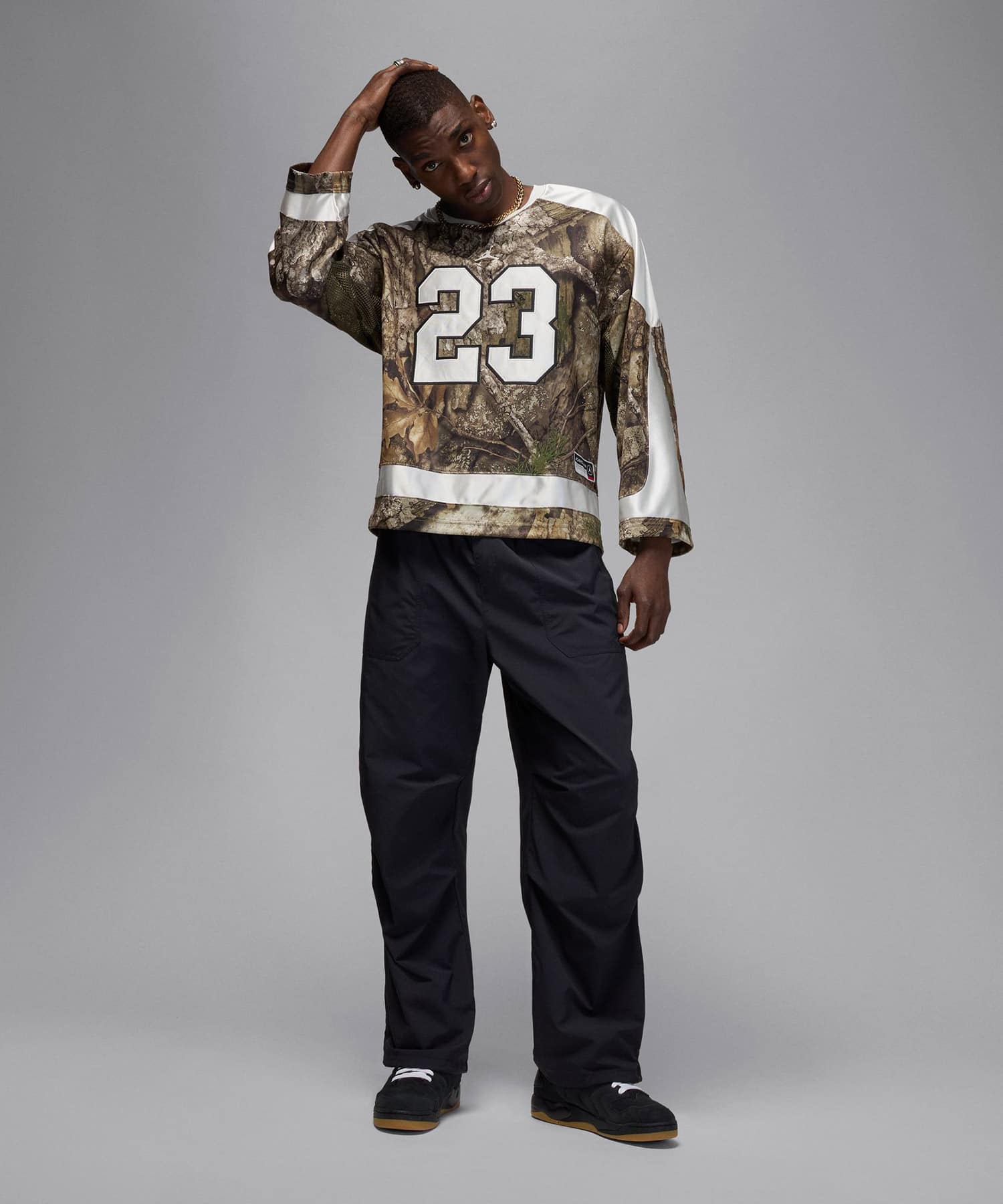 JORDAN BRAND M J BRK HOCKEY JSY RLT MEDIUM OLIVE/SAIL/SAILの画像
