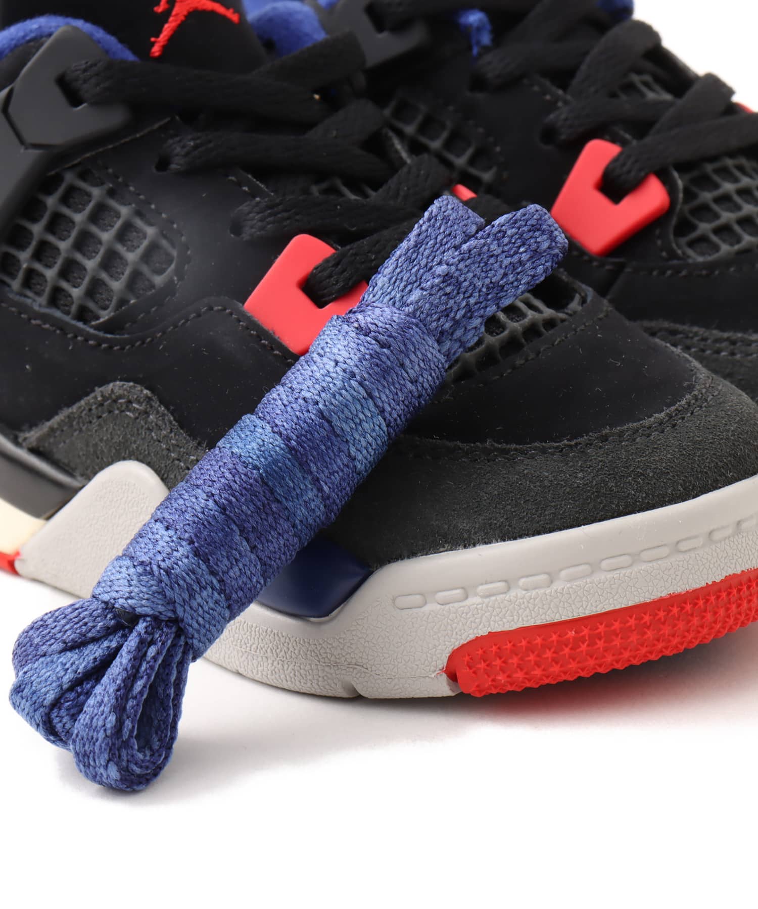 JORDAN BRAND JORDAN 4 RETRO OG (TD) BLACK/FIRE RED-DEEP ROYAL BLUEの画像
