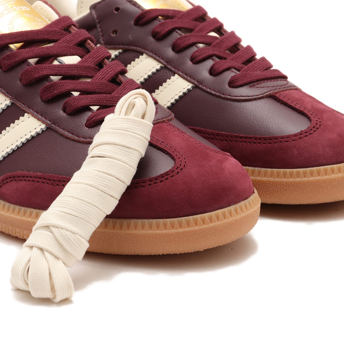 adidas SAMBA OG W MAROON/CREWHT/GOLDMTの画像