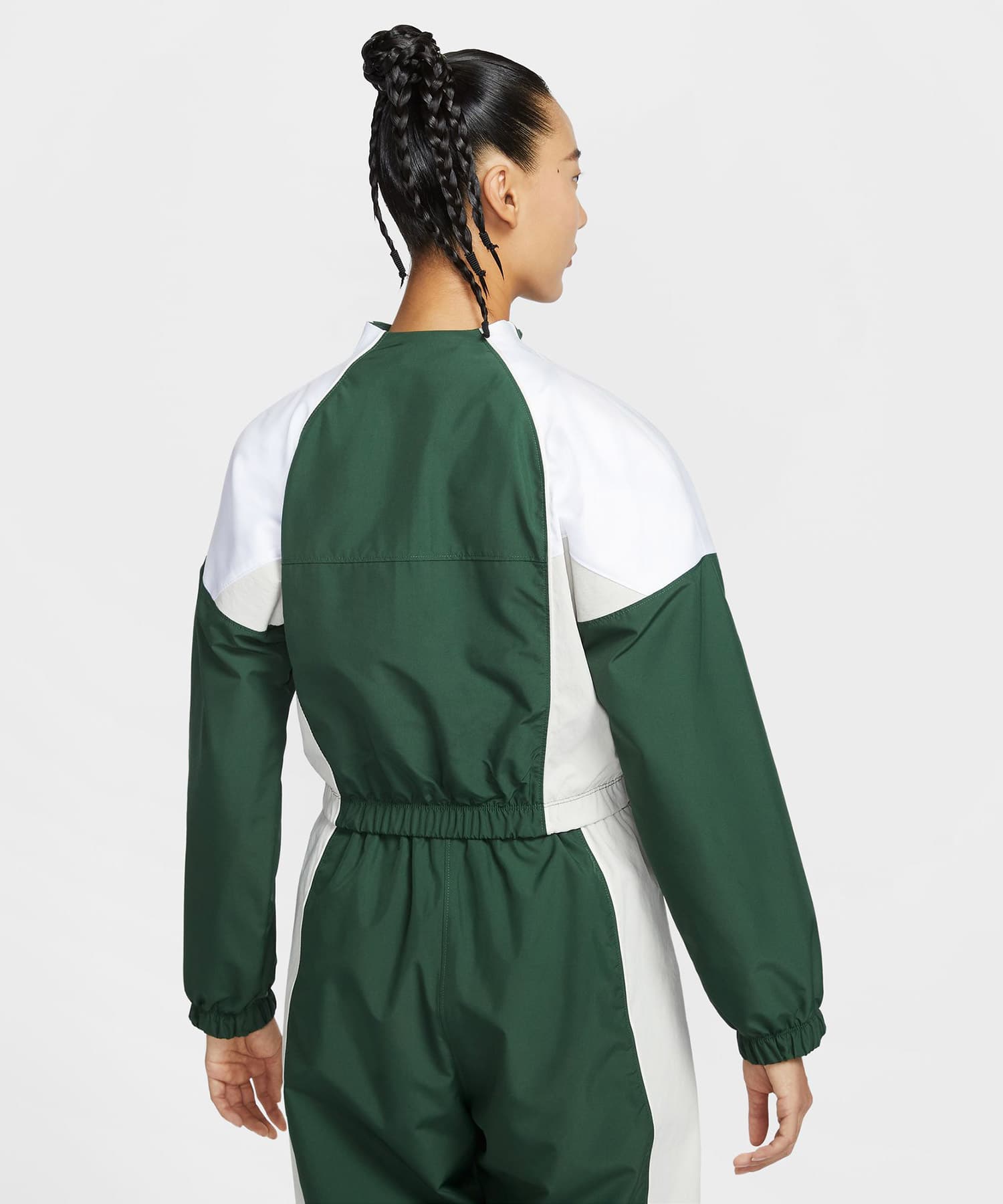 NIKE AS W NSW SHRUNKEN TRK JKT MOD GREENの画像