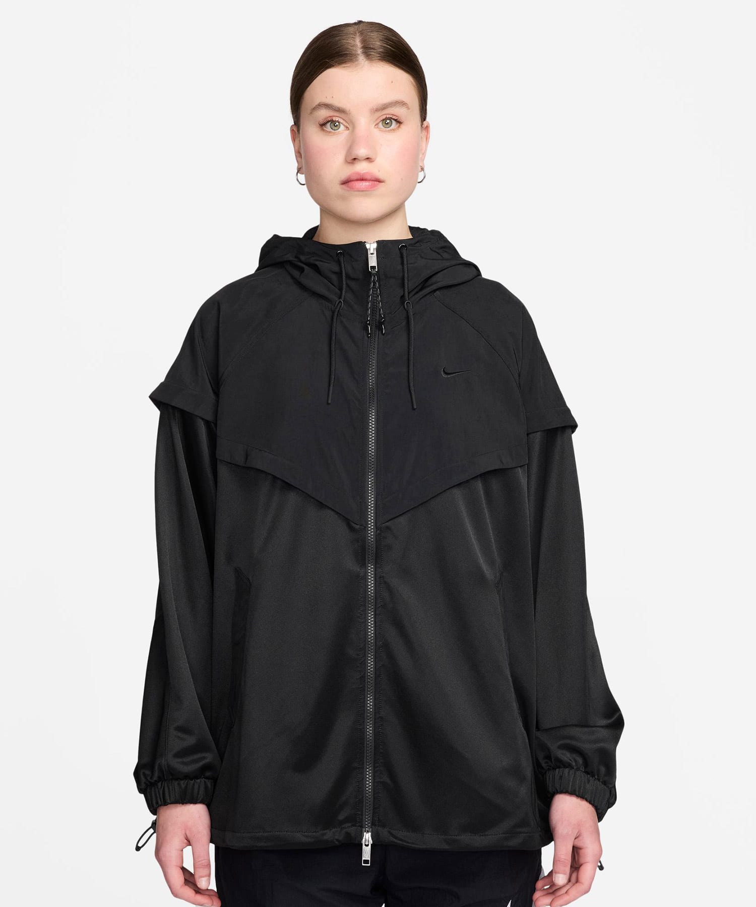 NIKE AS W NSW OS HOODED WR JKT MOD BLACKの画像