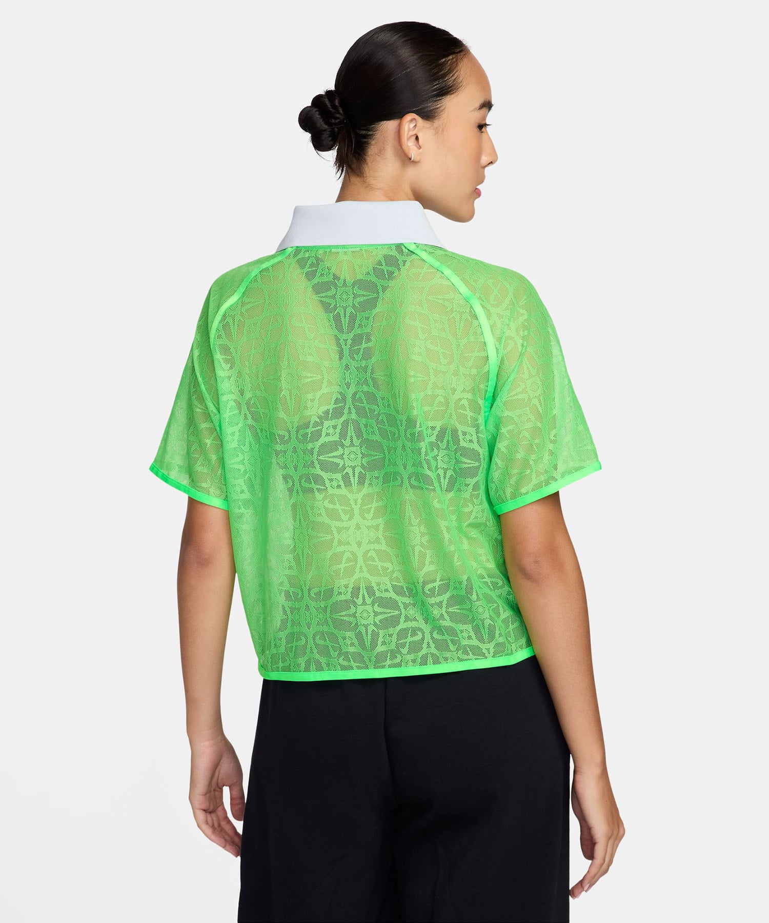 NIKE AS W NK STREET LACE POLO JSY GREEN STRIKE/PURE PLATINUM/(BLACK)の画像