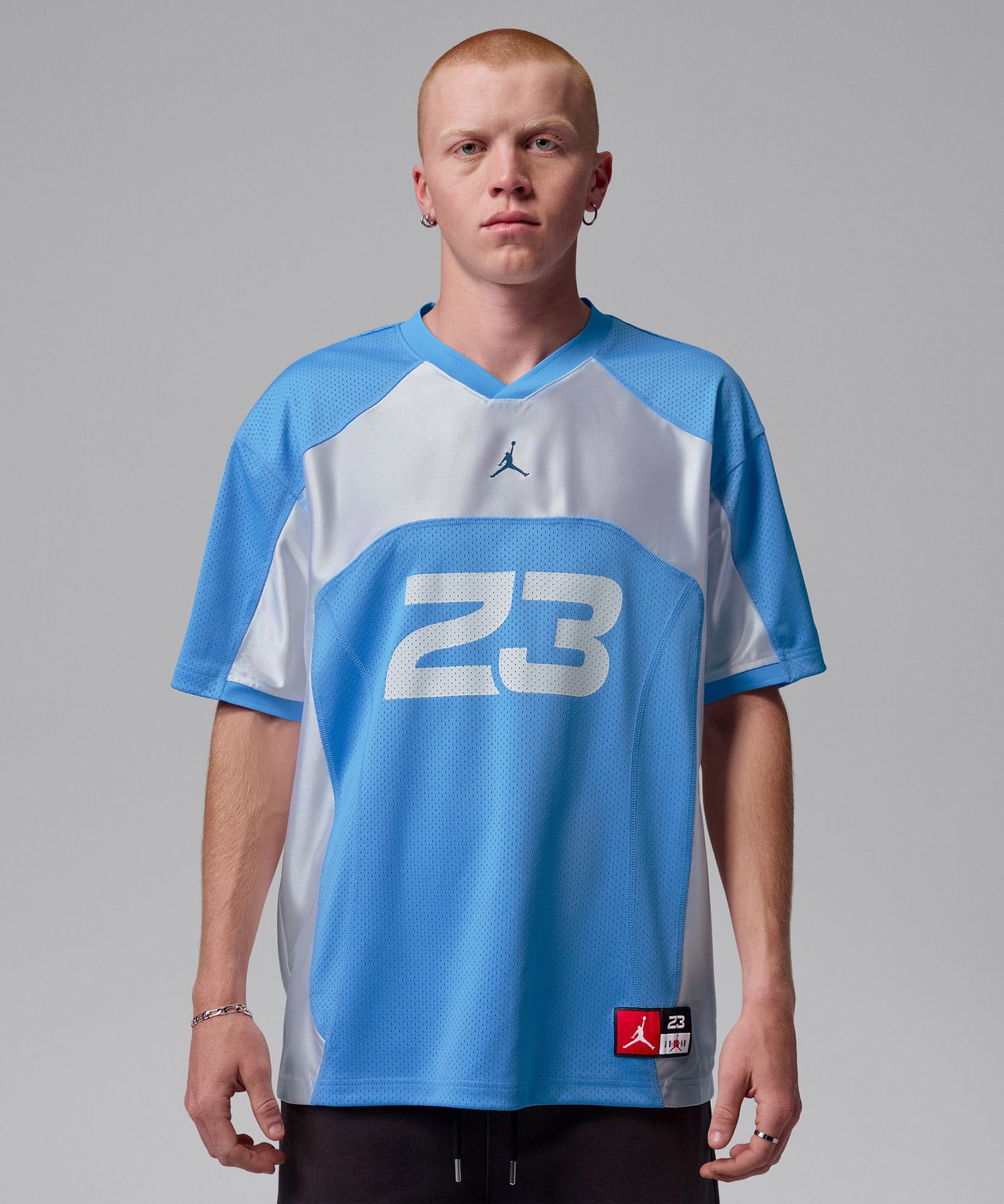 JORDAN BRAND M J FLT JERSEY SS TOP UNIVERSITY BLUE/WHITE/(MIDNIGHT NAVY)の画像