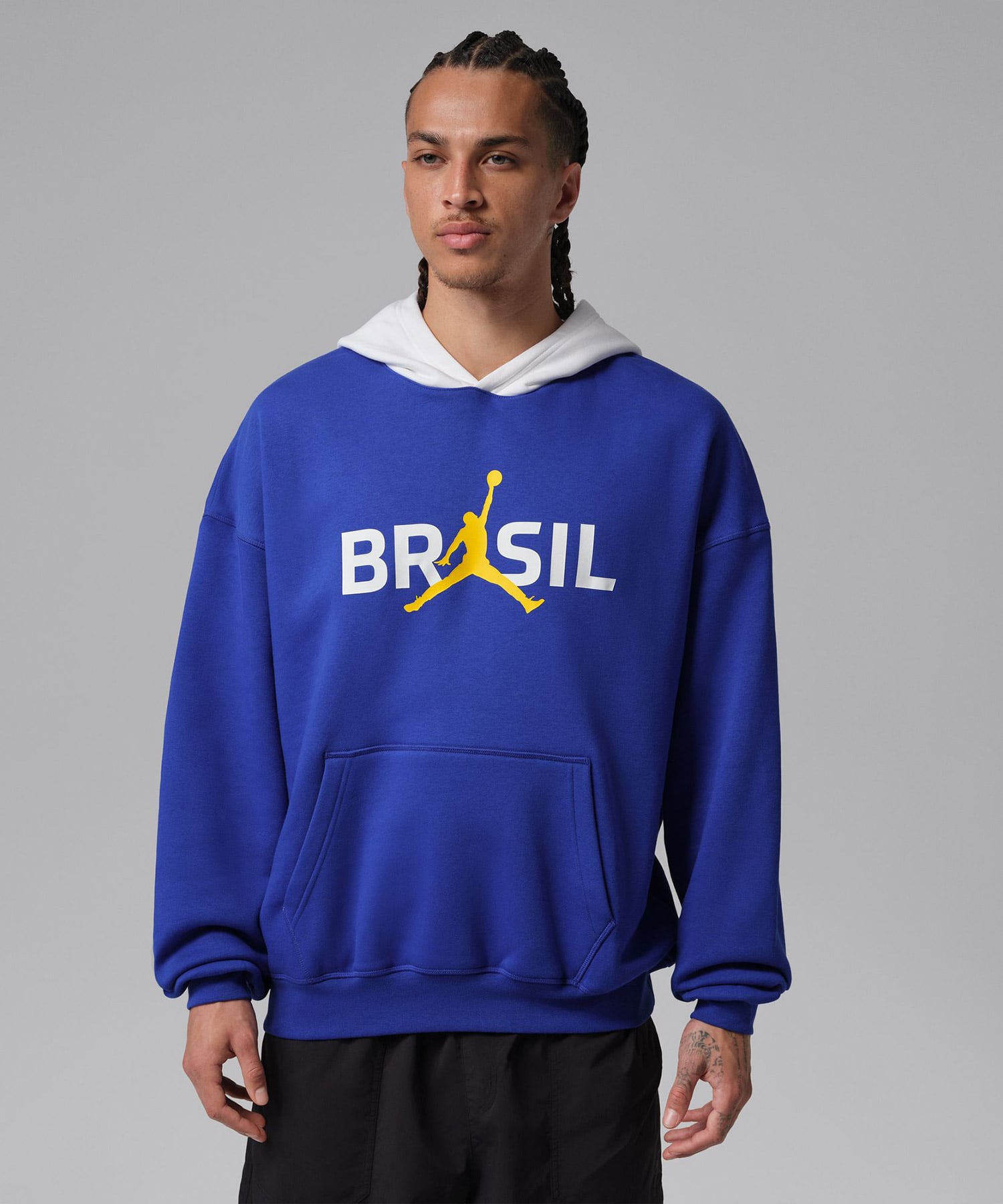 JORDAN BRAND M J BRK FLC PO HOODIE P6 OLD ROYAL/WHITEの画像