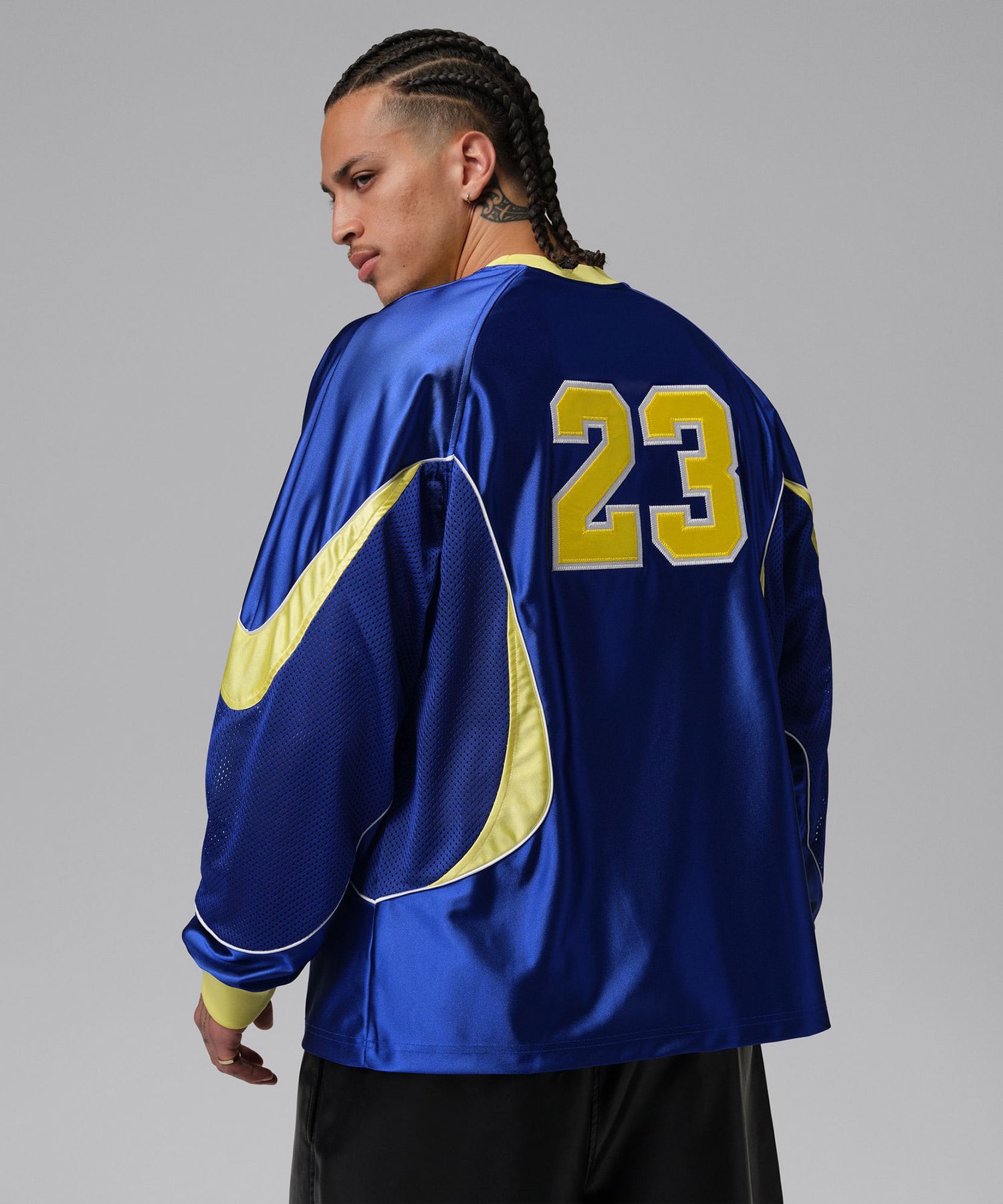 JORDAN BRAND M J STMT GOALIE TOP P6 OLD ROYAL/YELLOW PULSEの画像