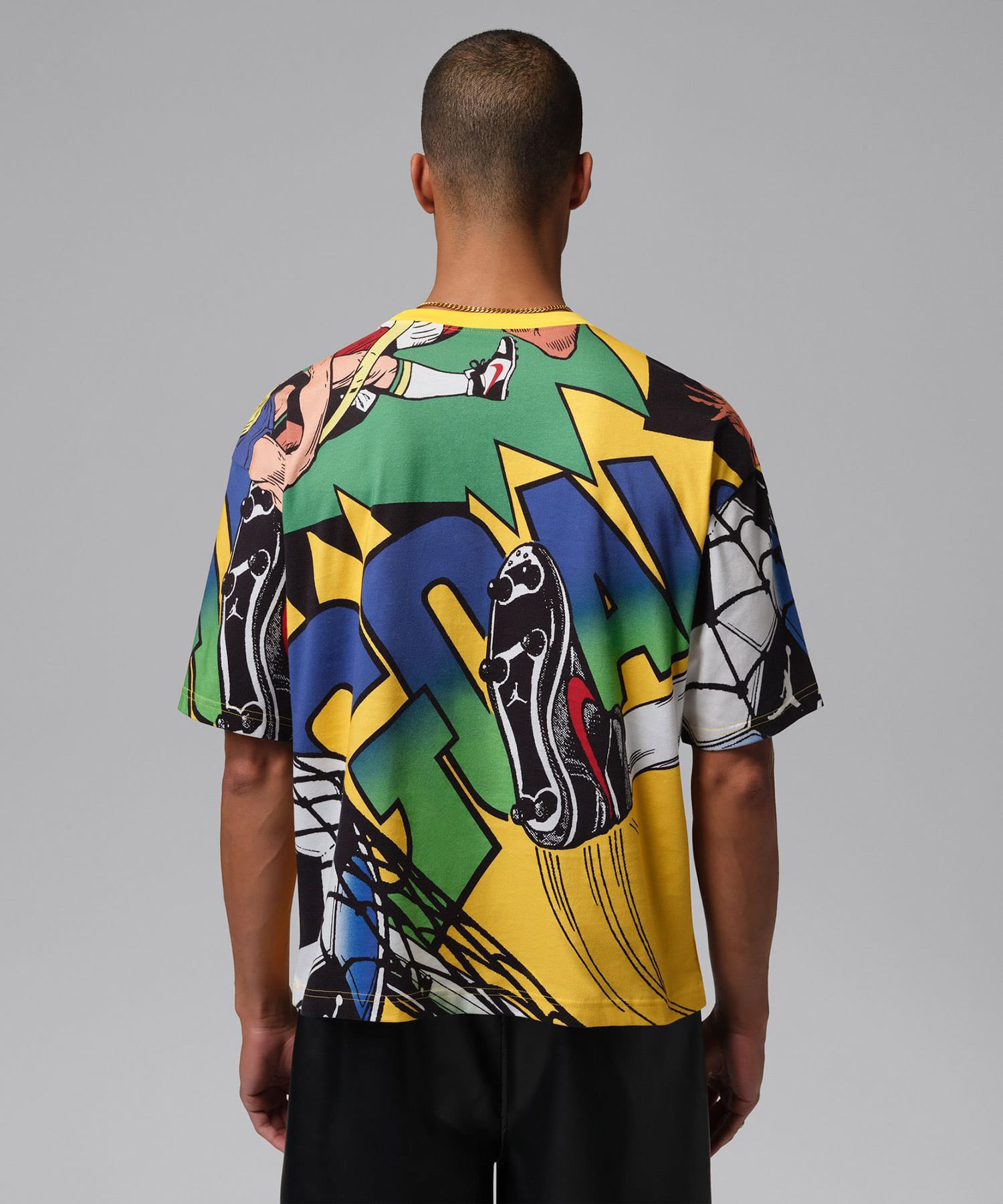 JORDAN BRAND M J ESS BOXY SS GX CREW P6 VARSITY MAIZEの画像