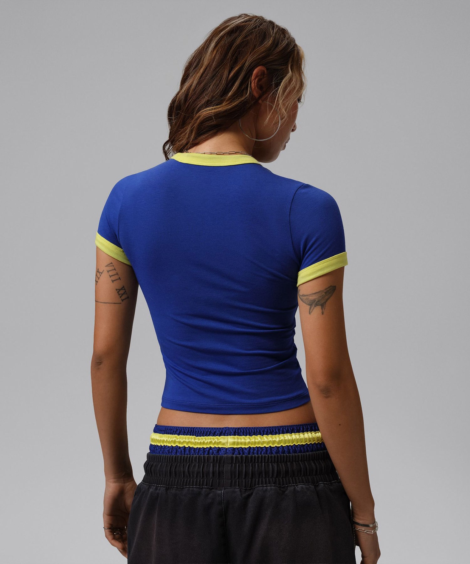 JORDAN BRAND AS W J SS RETRO GFX CREW P6 OLD ROYAL/YELLOW PULSEの画像