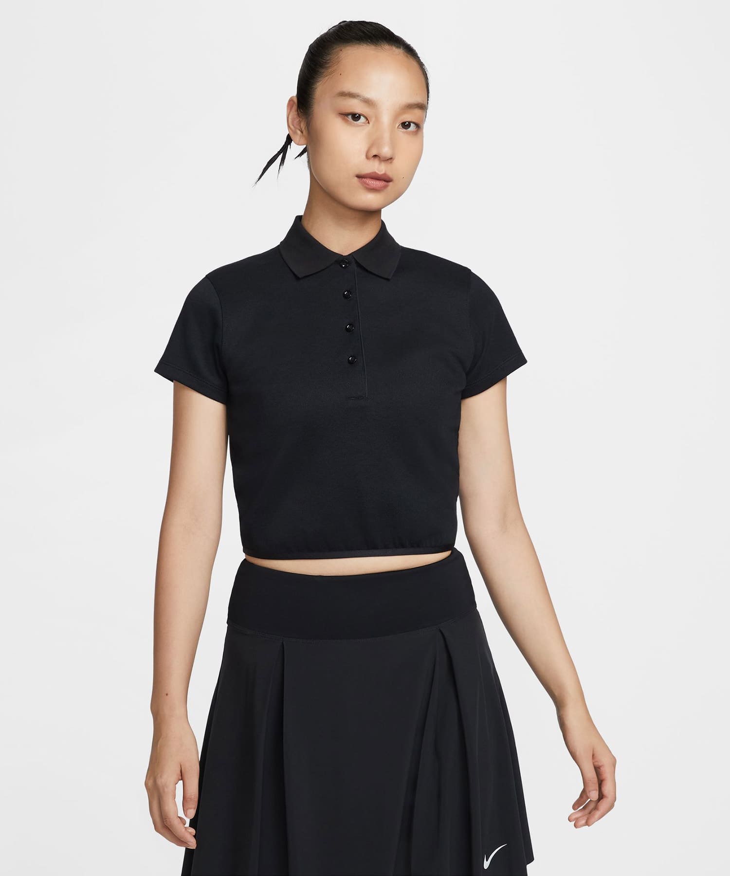 NIKE AS W NK GOLF SS POLO BLACK/SAILの画像