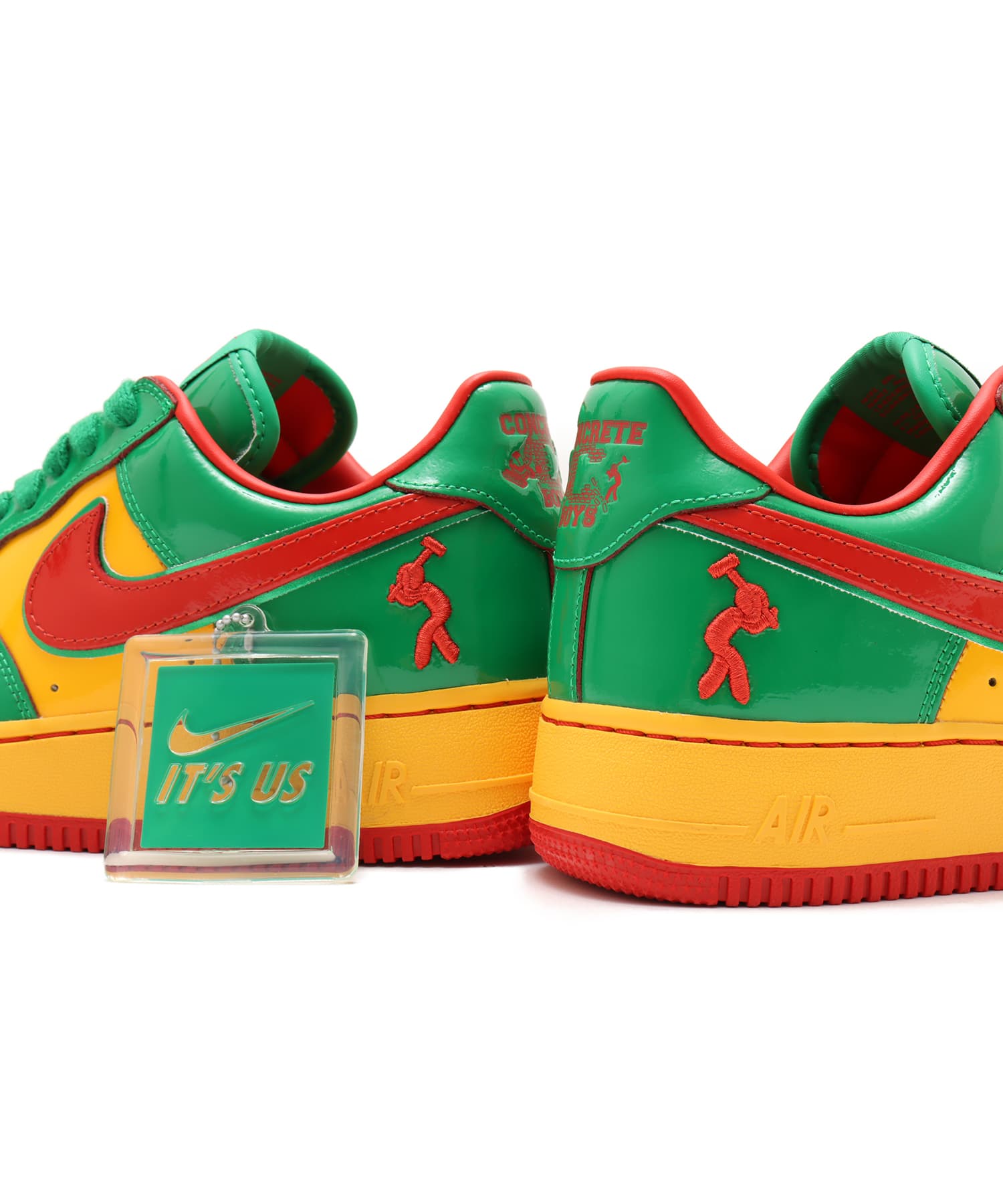 NIKE US FORCE 1 LUCKY GREEN/MYSTIC RED-UNIVERSITY GOLDの画像