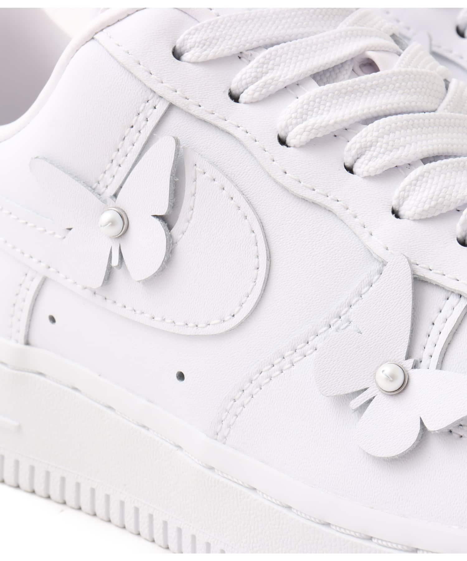 NIKE W AIR FORCE 1 LO WHITE/WHITE-BLACKの画像