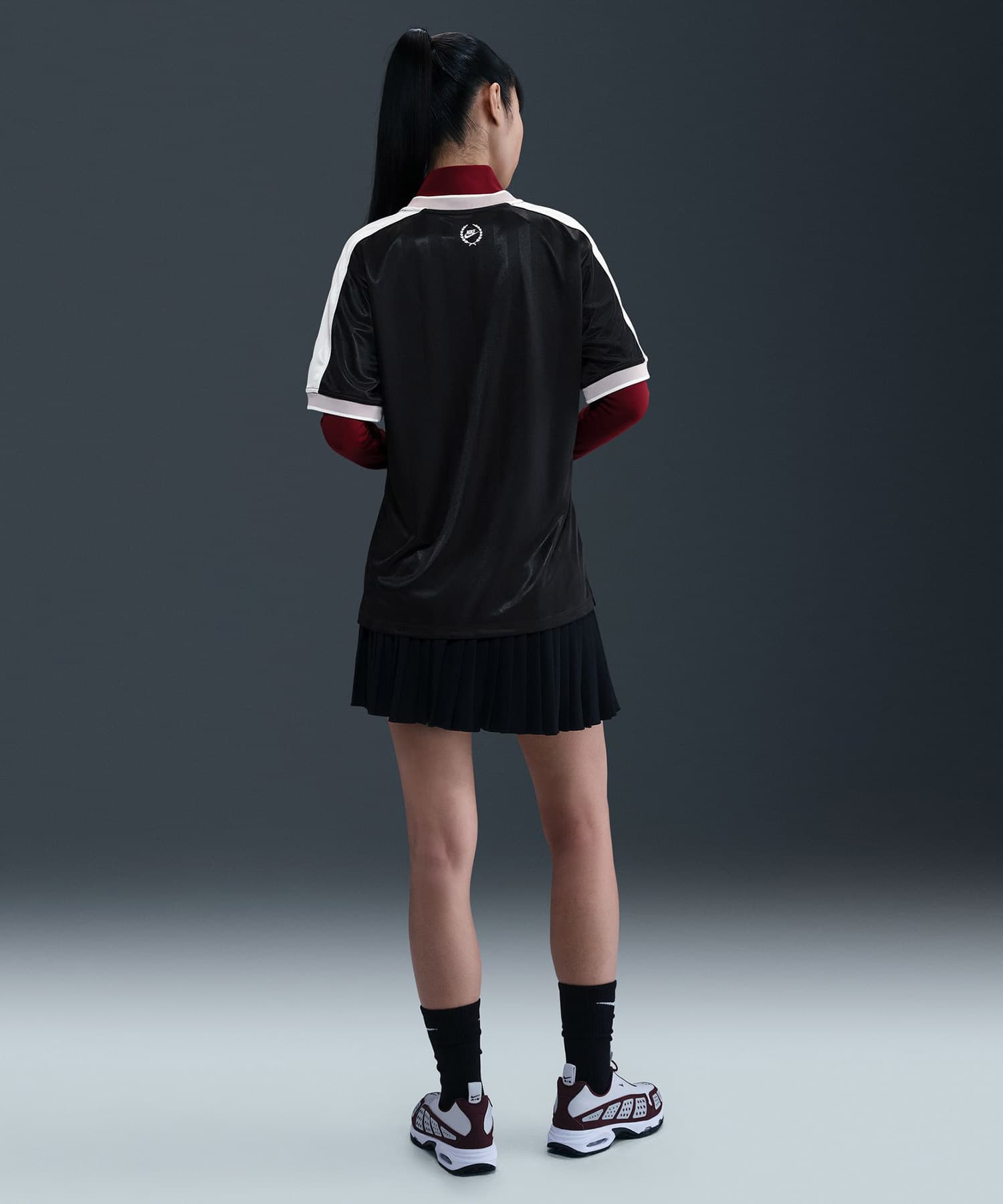 NIKE AS W NSW V NECK JERSEY BLACK/SAIL/COLLEGE GREY/SAILの画像