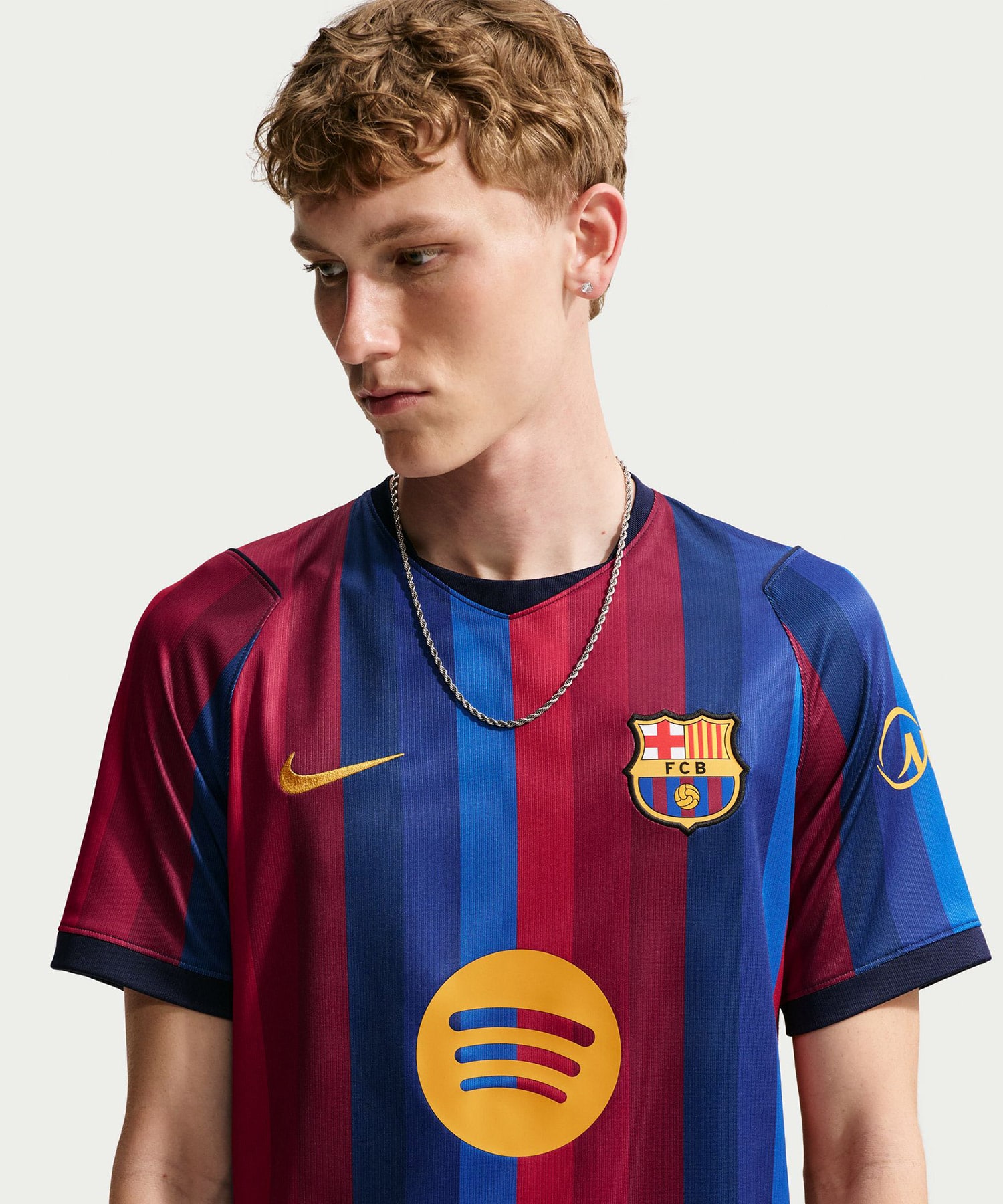 NIKE FCB M NK Dri-FIT Jersey SS Stadium Home DEEP GARNET/BLUE VOID/BLACKENED BLUEの画像