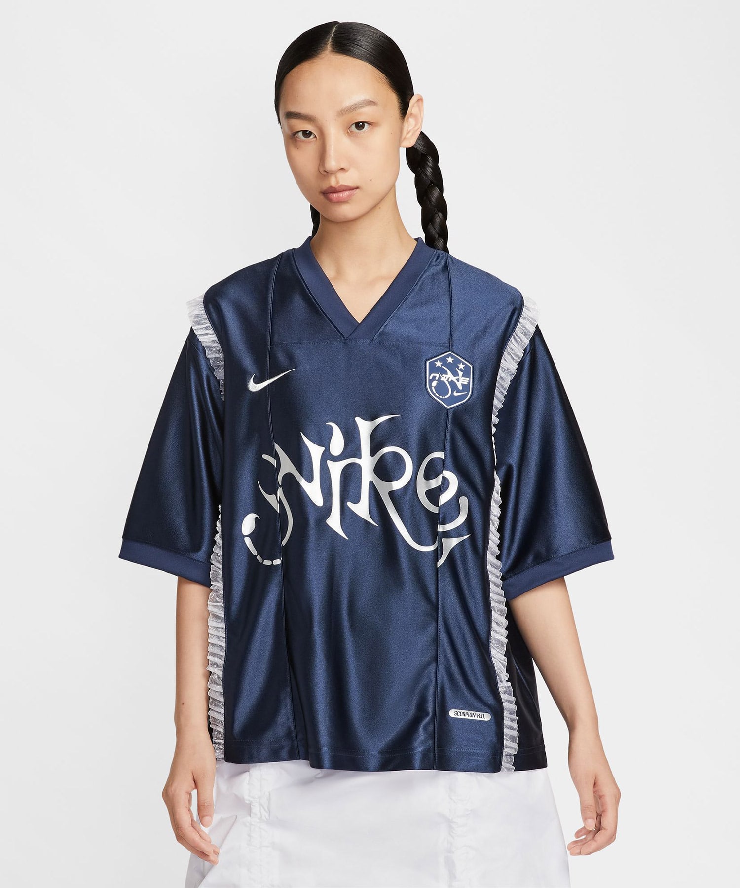 NIKE AS W NSW SS GX JRSY TOP GCEL MIDNIGHT NAVYの画像