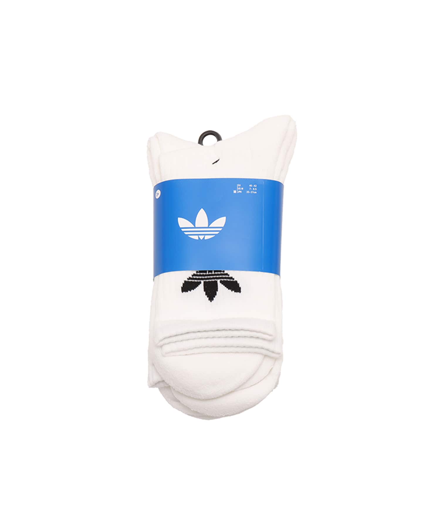 adidas TREFOIL CREW SOCK CUSHION 3 PAIR PACK ホワイトの画像