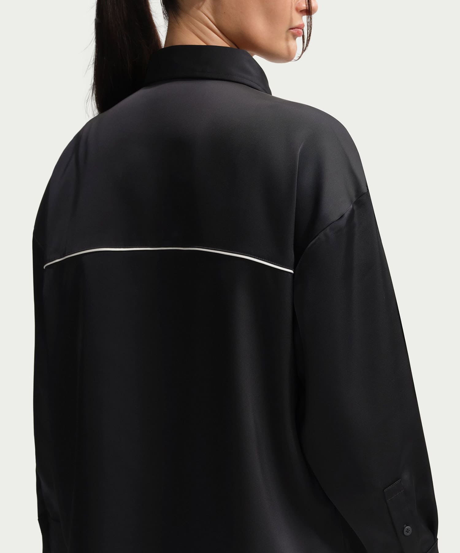 NIKE AS W NSW OFFLN WVN STN LS TOP BLACKの画像