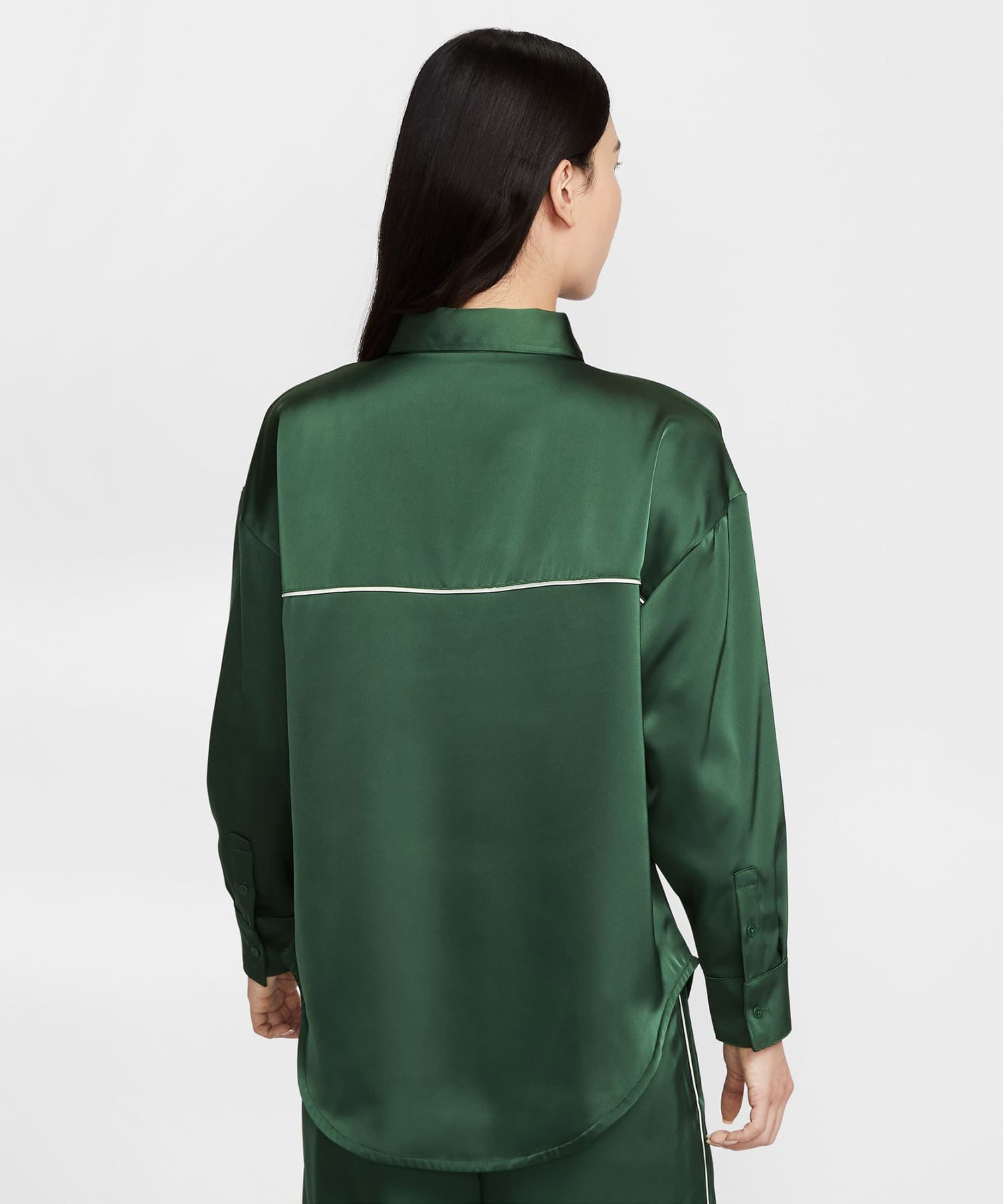 NIKE AS W NSW OFFLN WVN STN LS TOP GREENの画像