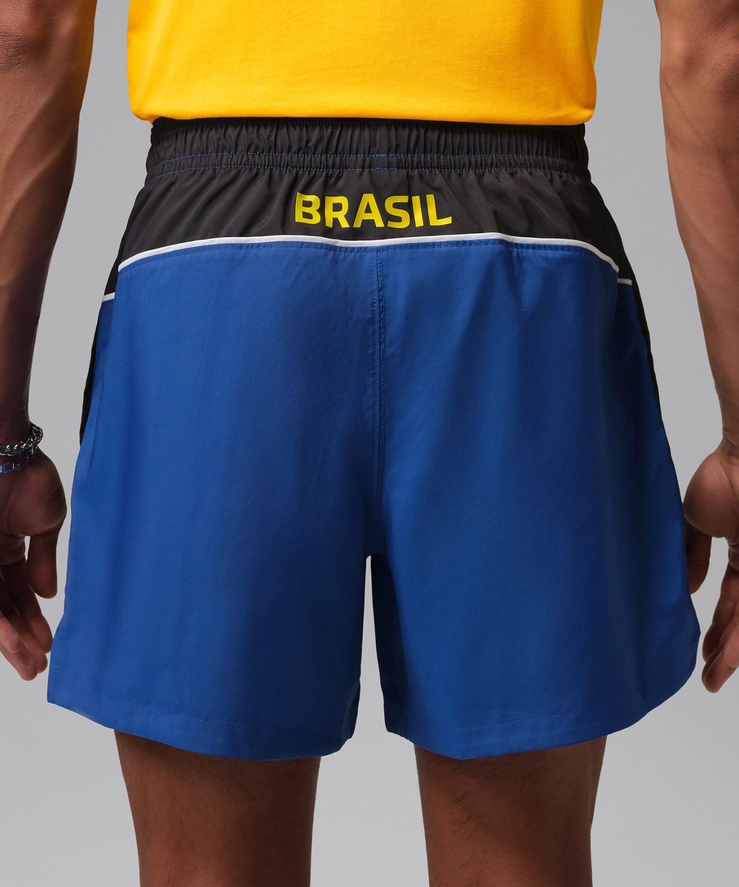 JORDAN BRAND M J BRK 5 WOVEN SHORT P6 OLD ROYAL/BLACK/YELLOW PULSEの画像