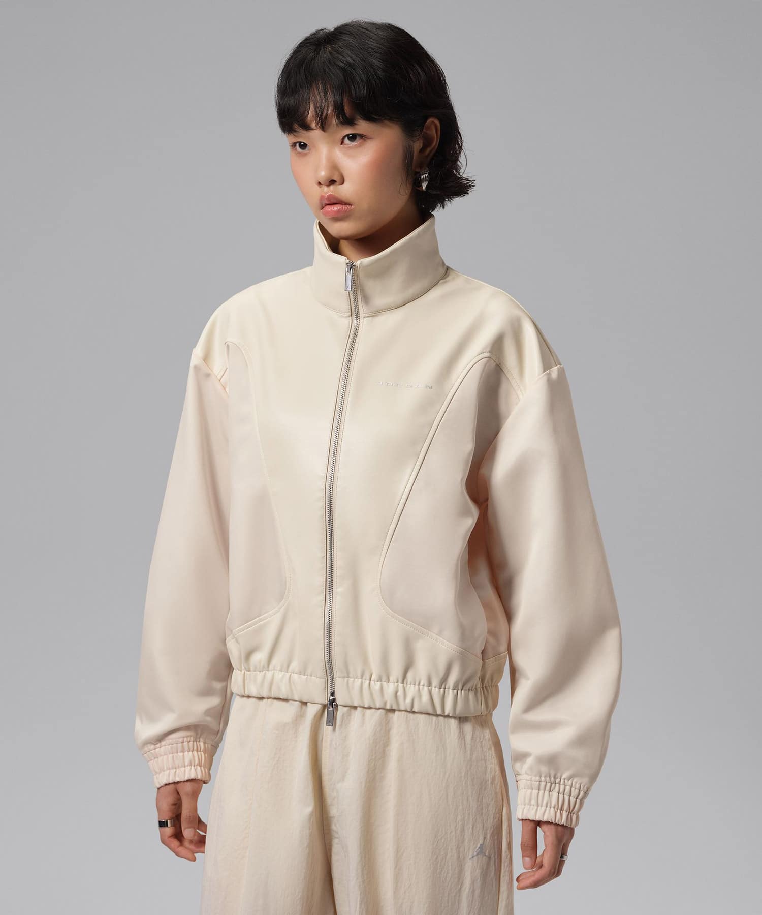 JORDAN BRAND AS W J FLT ICON FX LTHR JKT WHITEの画像