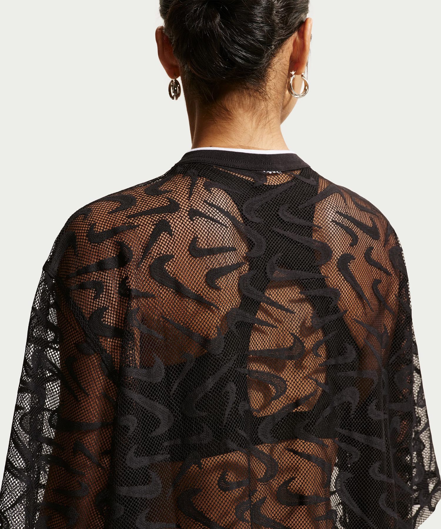 NIKE AS W NK CHILL WVN LACE JERSEY BLACKの画像