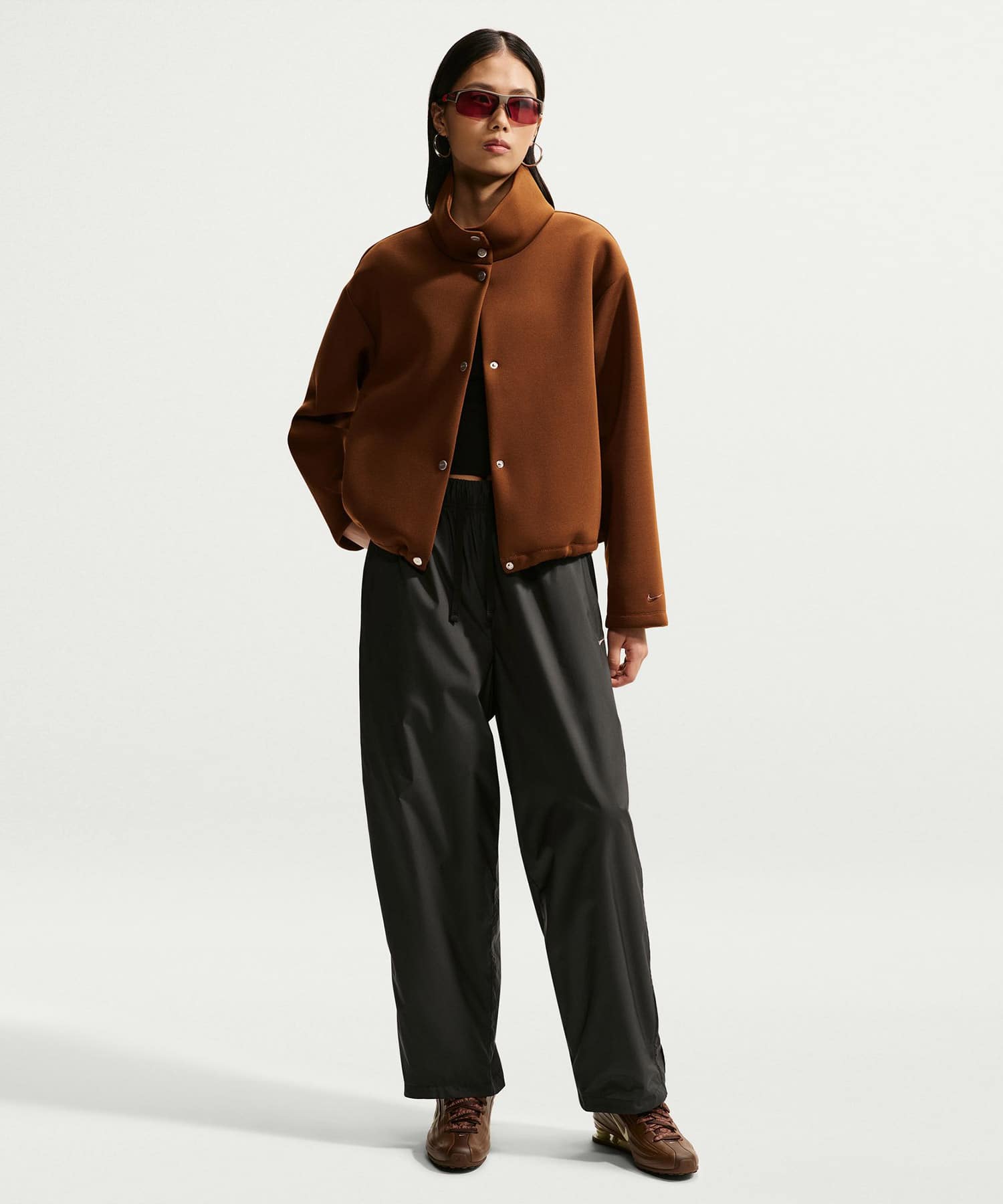 NIKE AS W NK REVERSIBLE PLAID OH PANT BLACKの画像