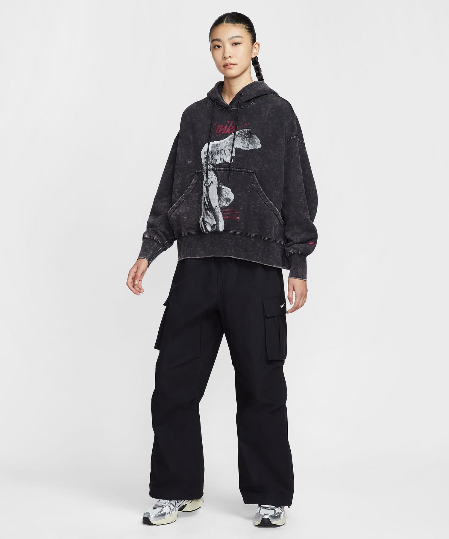 NIKE AS W NSW GFX FLC OS PO HD GCEL BLACKの画像