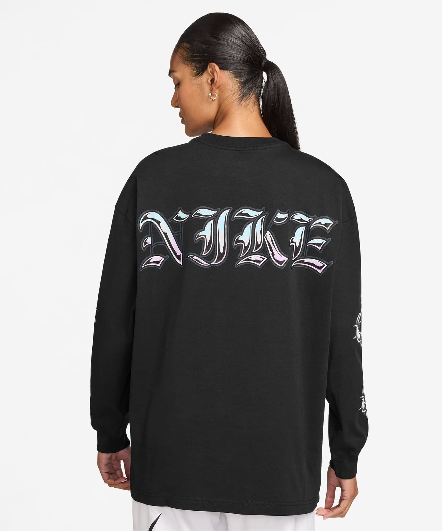 NIKE AS W NSW CLASSIC LS TEE BRB CH BLACKの画像