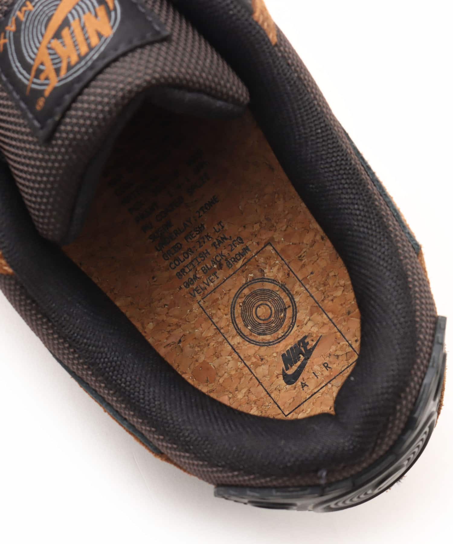 NIKE AIR MAX 90 PRM LT BRITISH TAN/BLACK-VELVET BROWNの画像