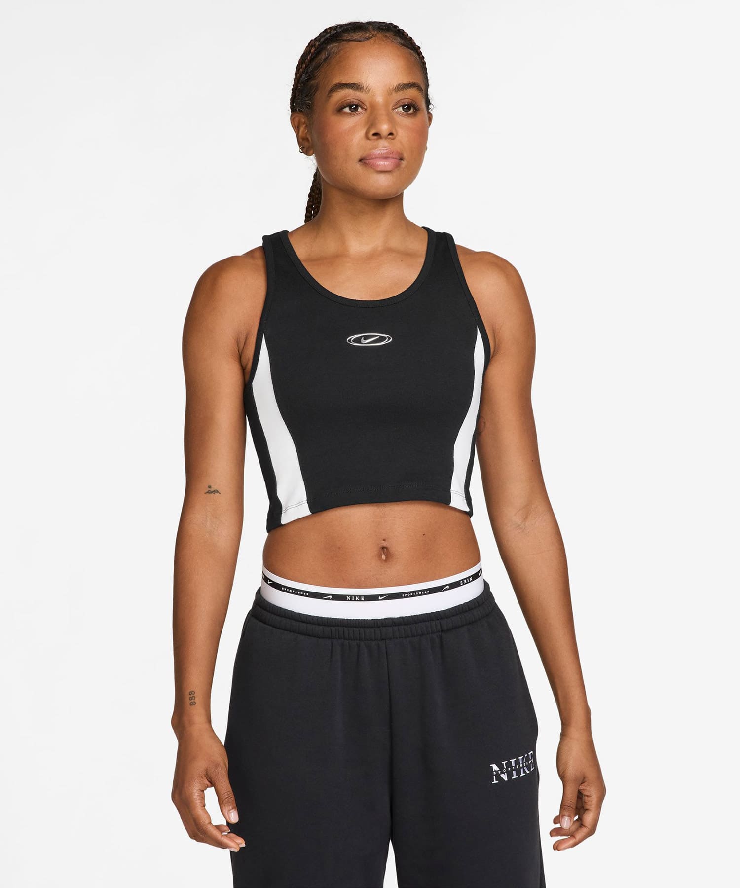 NIKE AS W NK STREET GX CROP TANK BLACKの画像