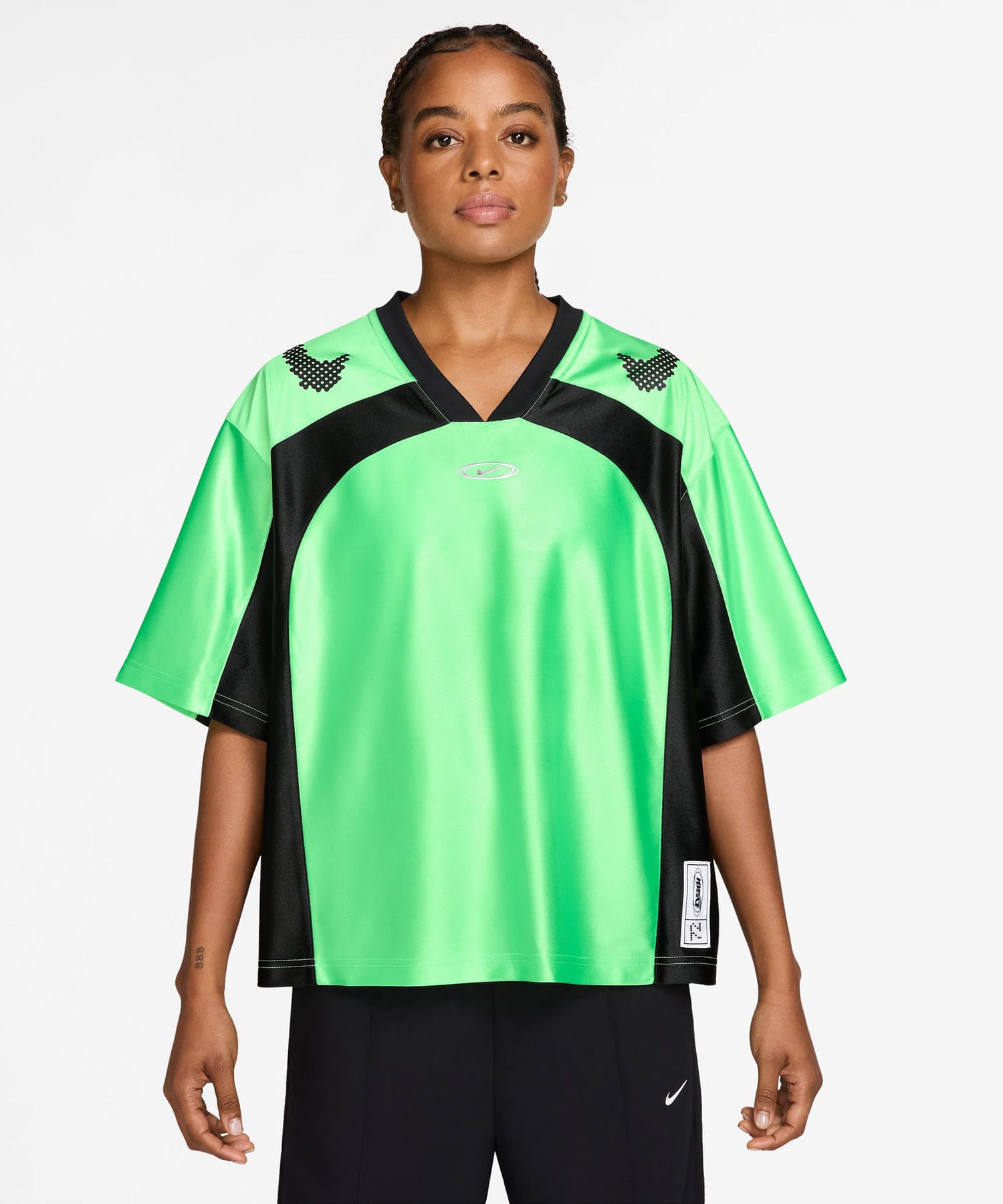 NIKE AS W NK STREET GFX JERSEY GREENの画像