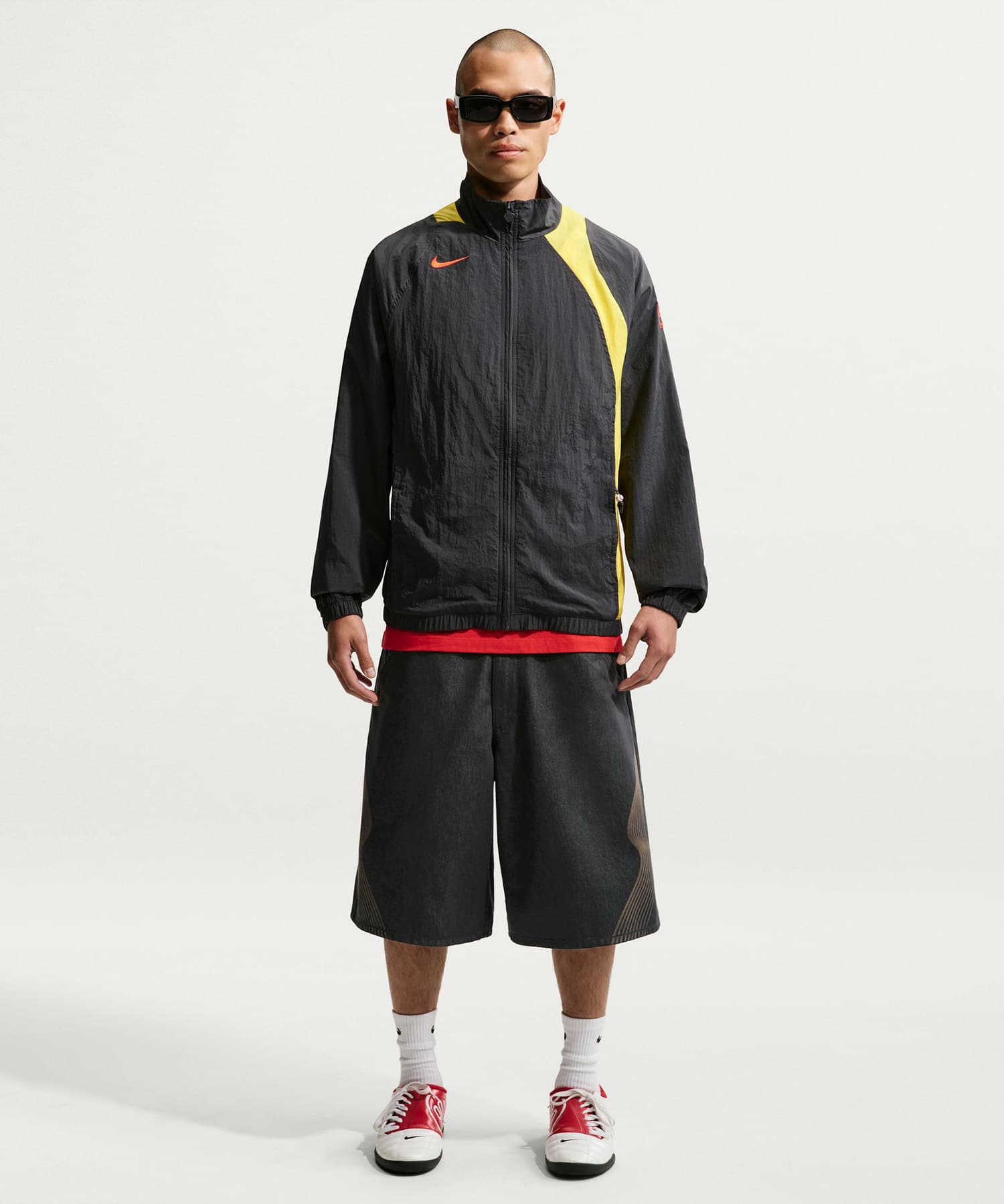 NIKE AS M NK DENIM SHORT FTBL KOR A ANTHRACITEの画像