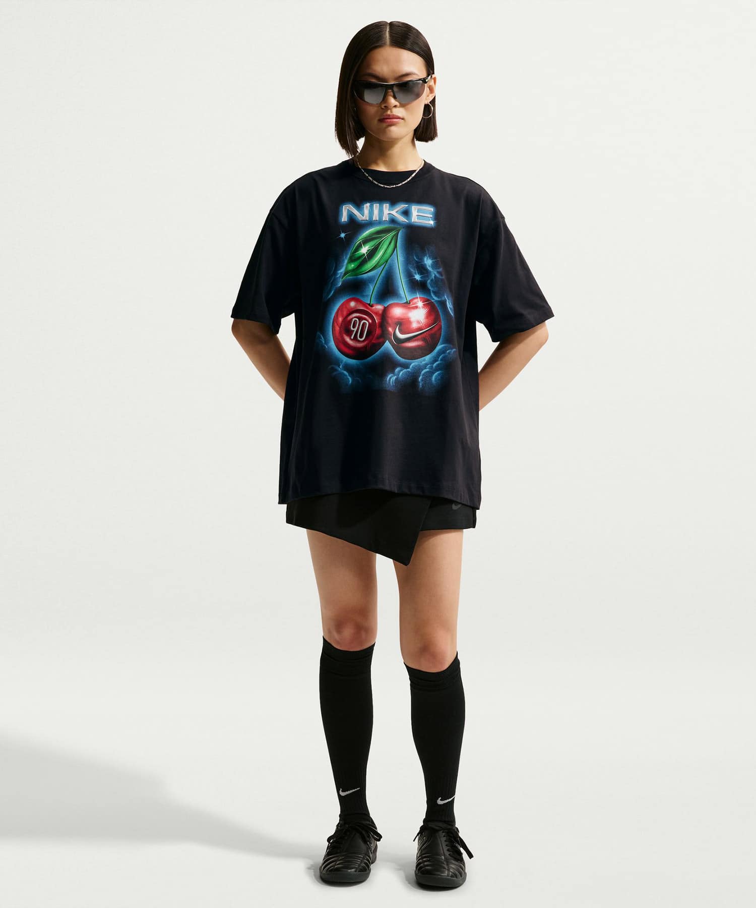 NIKE AS W NSW CLASSIC OS ST6 TEE BLACKの画像