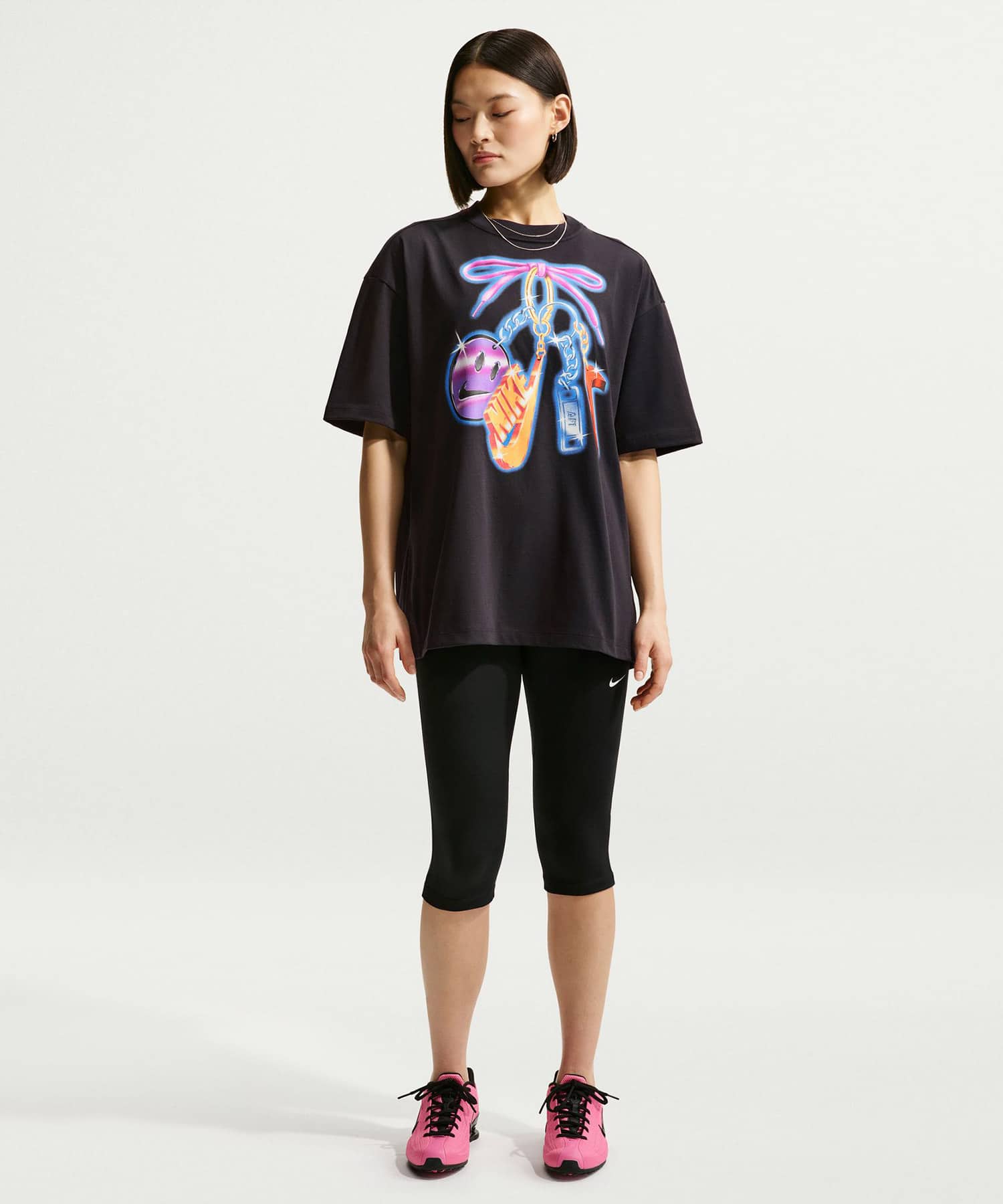 NIKE AS W NSW CLASSIC OS OC11 TEE BLACKの画像