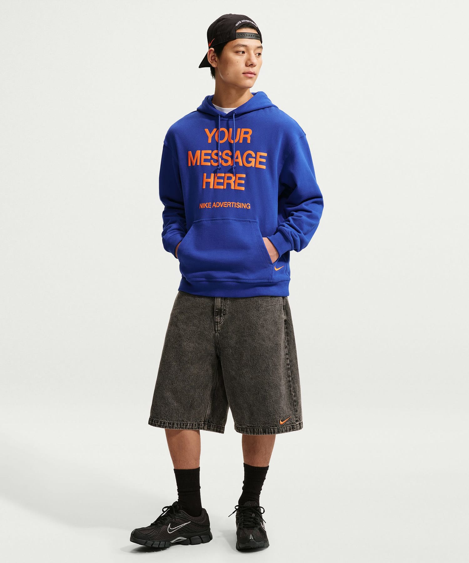 NIKE AS M NK YMH BLACK DENIM SHORTS BLACKの画像