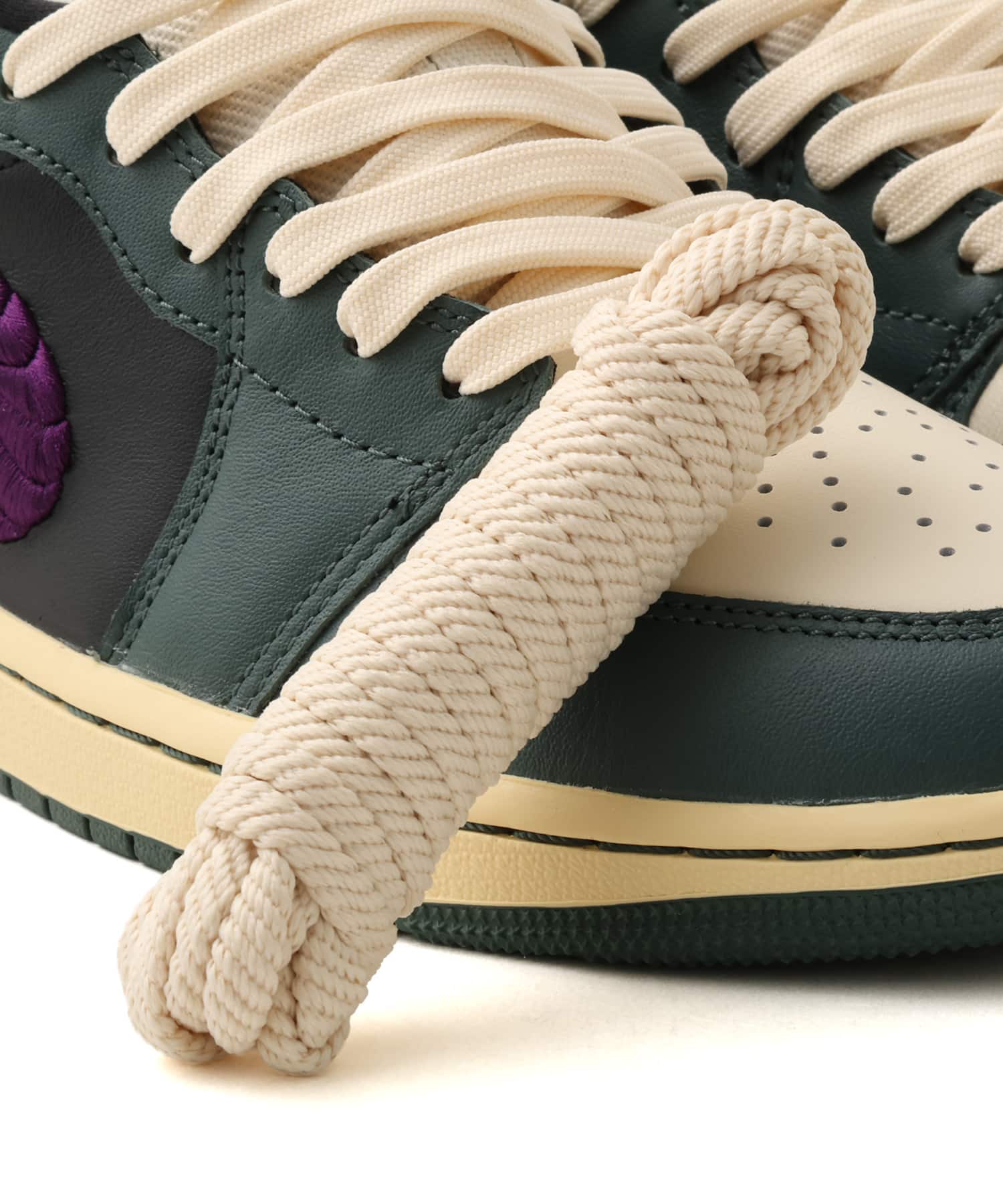 JORDAN BRAND AIR JORDAN 1 LOW SE VINTAGE GREEN/NIGHT PURPLE-BLACK-NATURALの画像