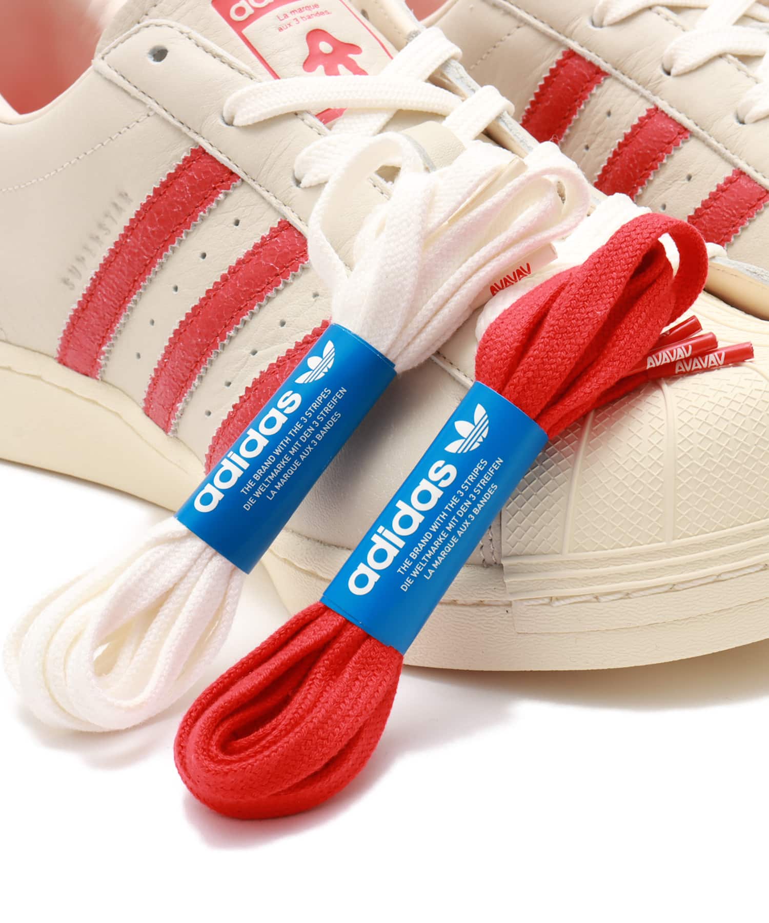 adidas by Avavav SUPERSTAR CRYSTAL WHITE/SUPPLIER COLOR/EAZY YELLOWの画像