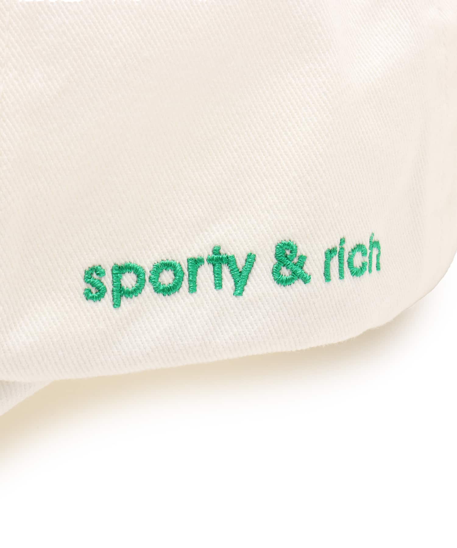 adidas SPORTY & RICH CAP チョークホワイト/グリーンの画像