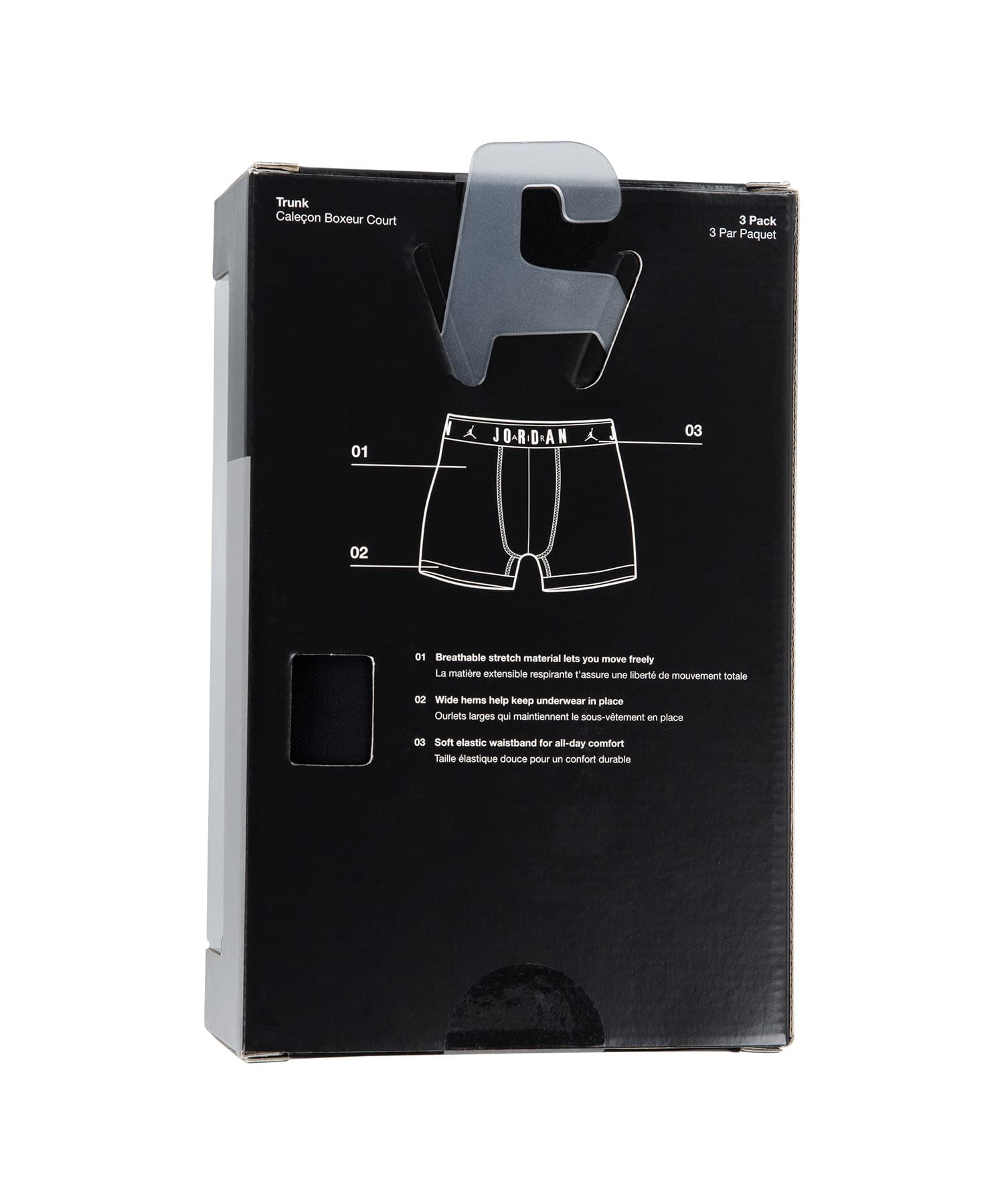 JORDAN BLAND HM MENS FLIGHT COTTON 3PK TRU BLACKの画像