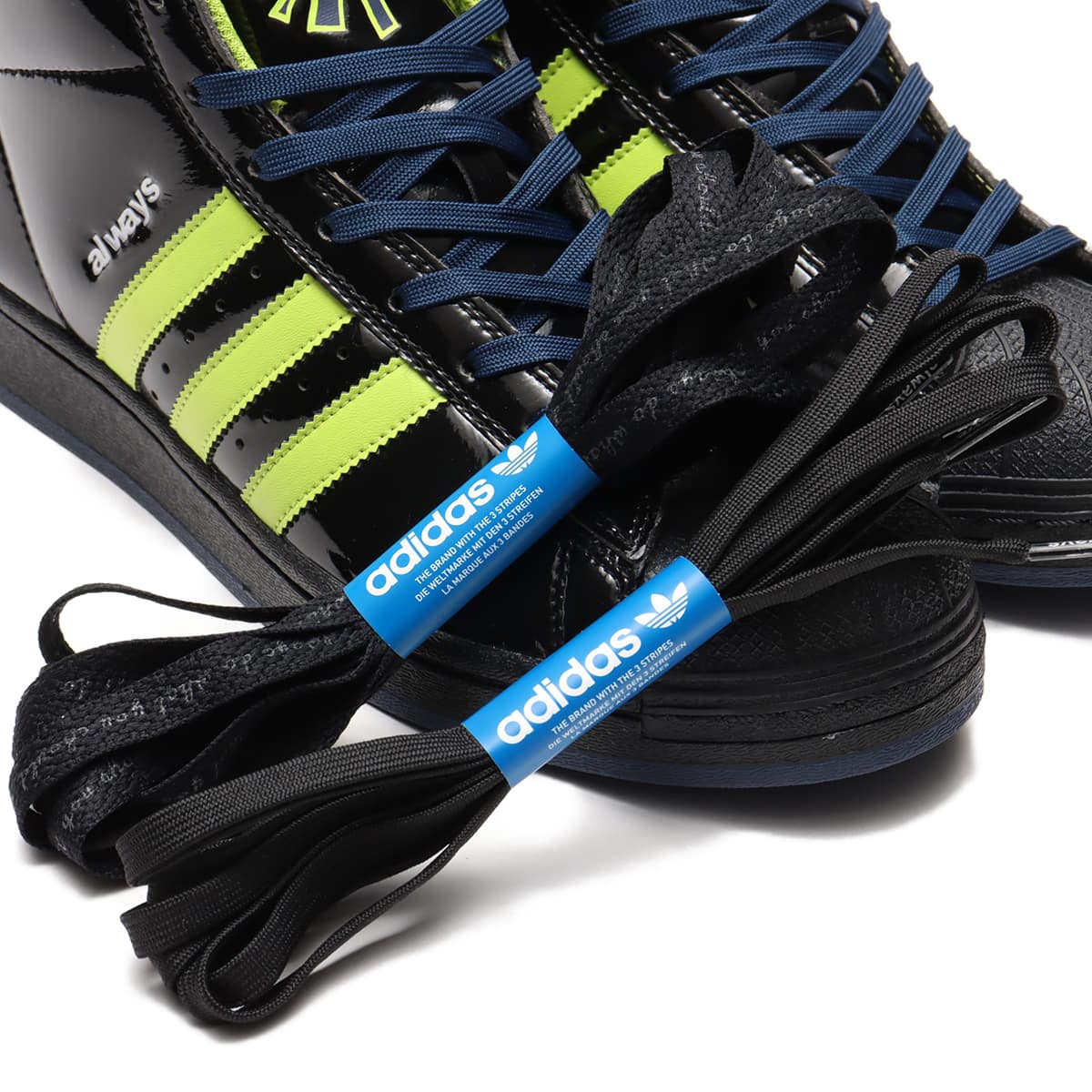adidas PRO MODEL X ALWAYS CORE BLACK/SEMI SOLAR SLIME/COLLEGE NAVYの画像