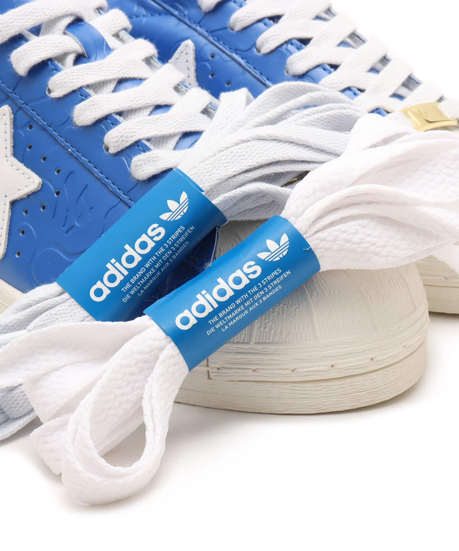 adidas SUPERSTAR V BAPE BLUE/FOOT WEAR WHITE/OFF WHITEの画像