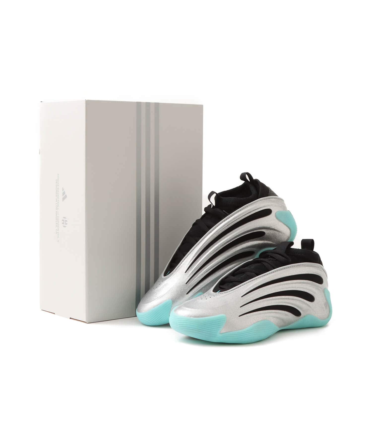 adidas HARDEN VOLUME 9 SILVMT/CBLACK/FLAAQUの画像