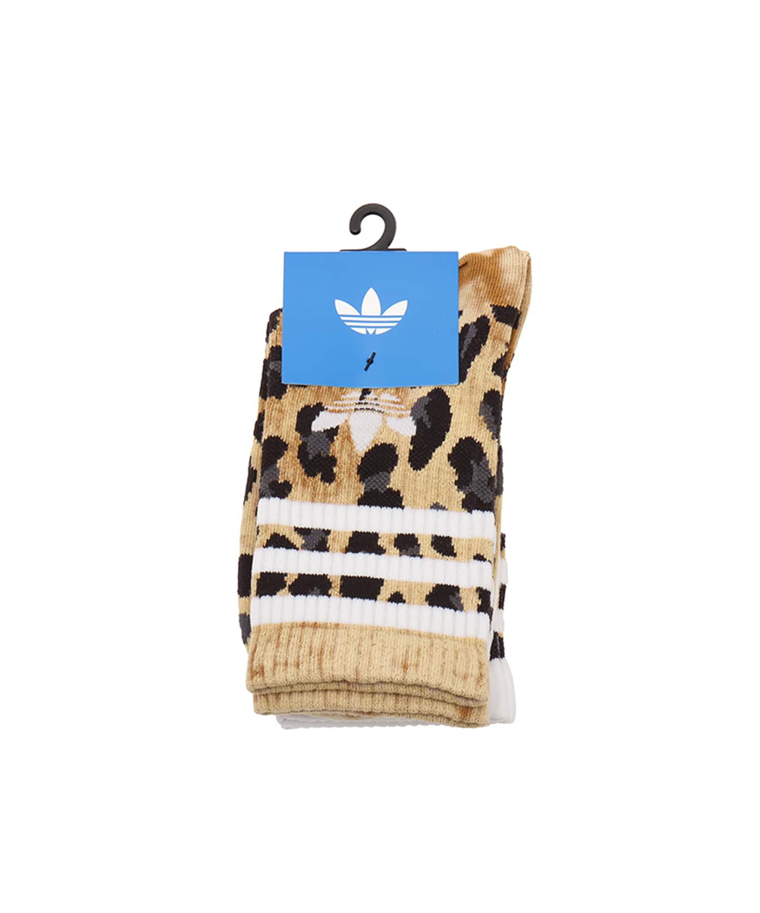 adidas LEOPARD CREW SOCKS 2 PAIRS ブロンズストレータ/ブラックの画像