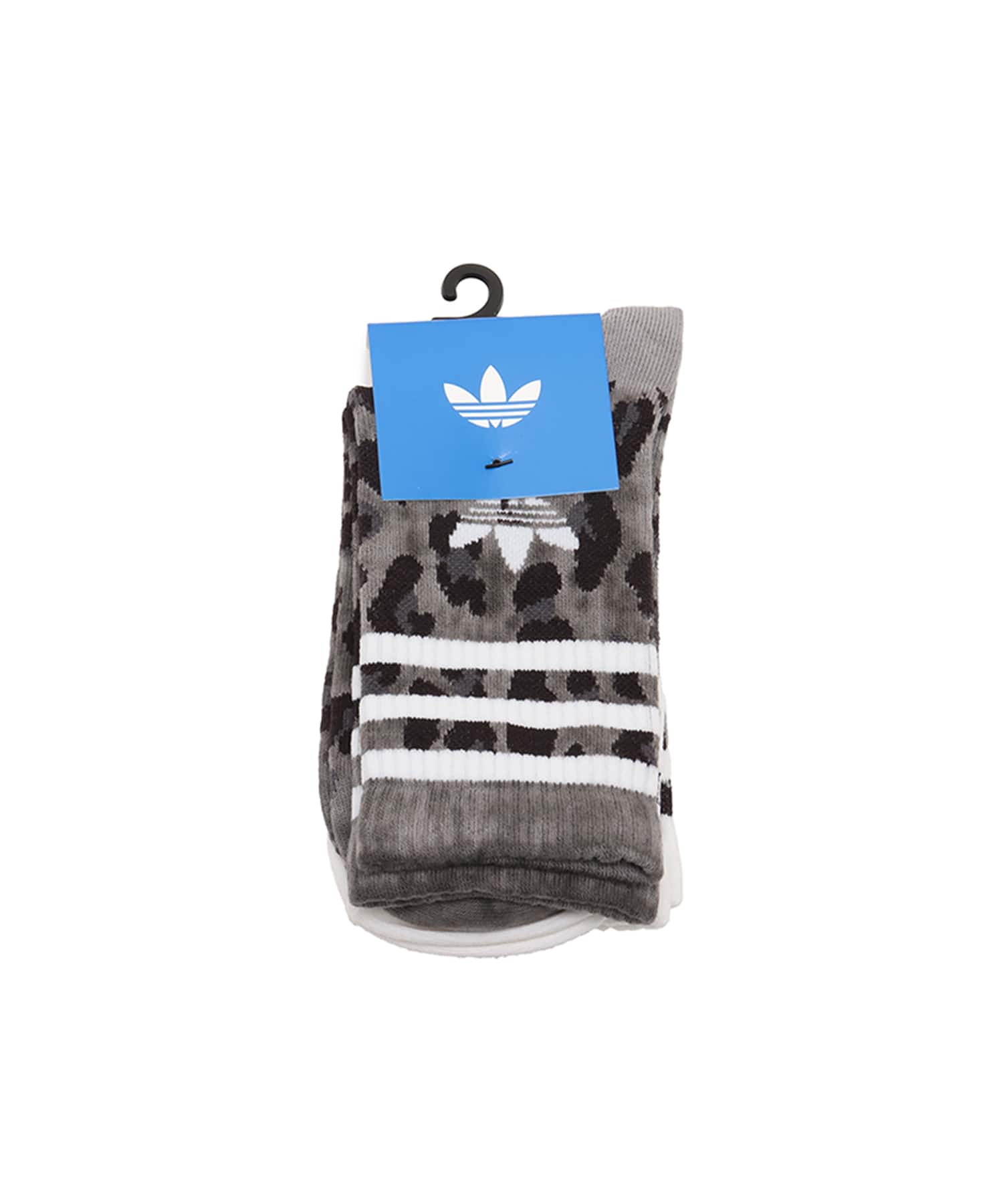 adidas LEOPARD CREW SOCKS 2 PAIRS カーボン/ブラックの画像