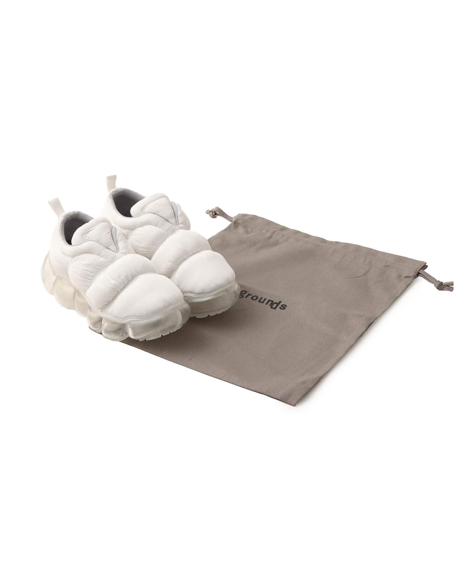 grounds JEWELRY PUFF TRAINER WHITEの画像