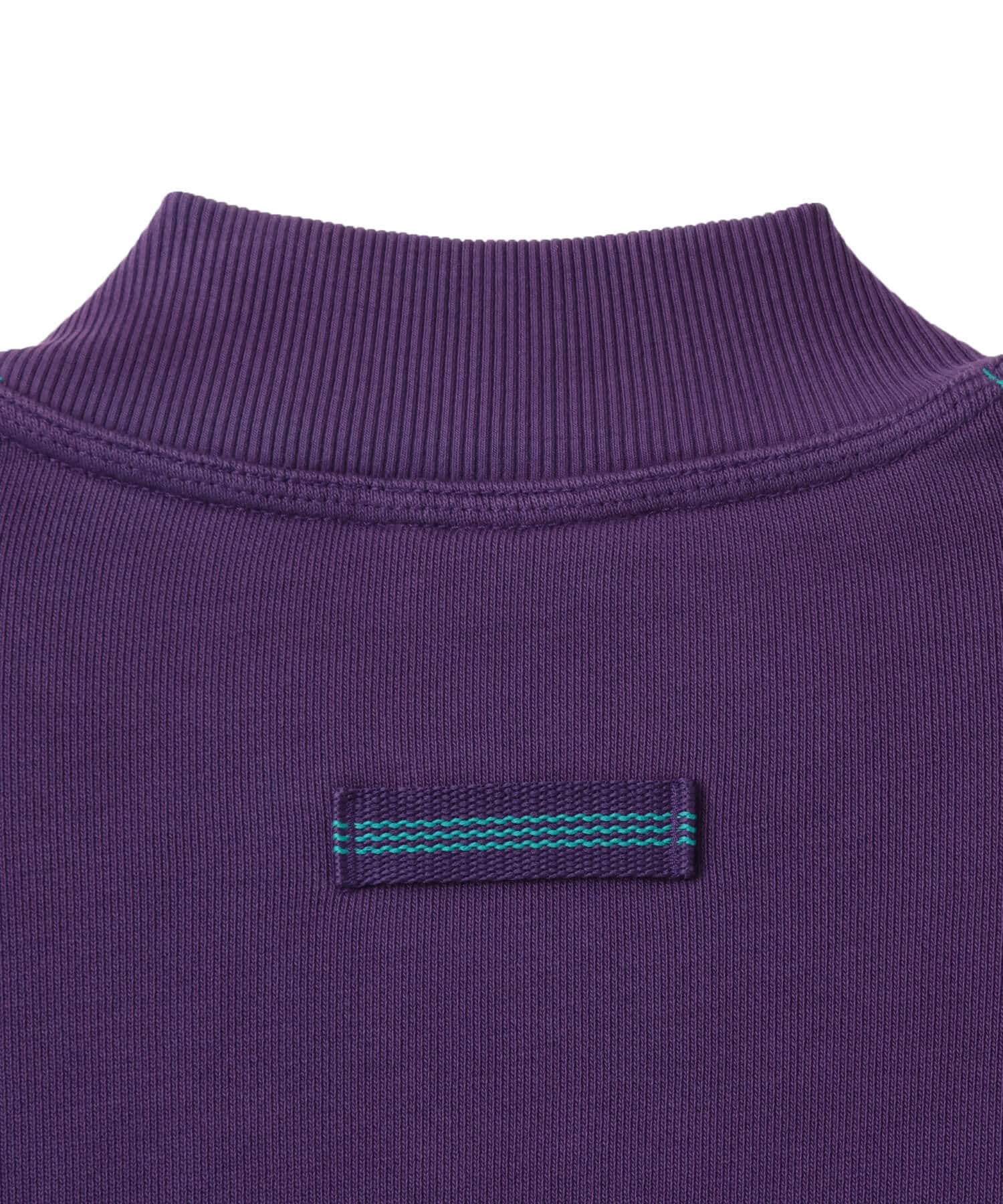 adidas EQUIPMENT BLOCKED HALF-ZIP バイオレット/ブラックの画像